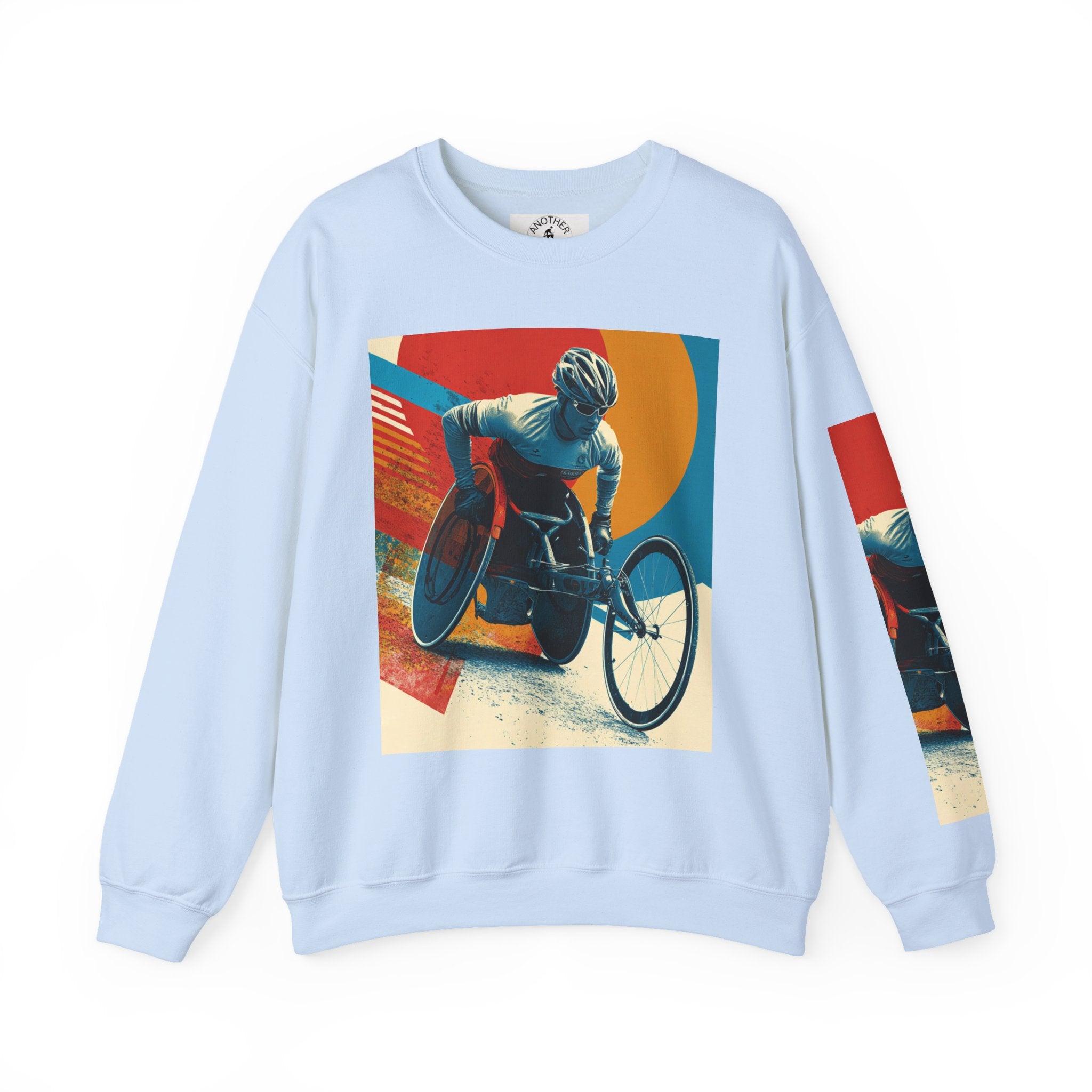 Inclusive WheelChair Course Sports Themed Sweatshirt for Empowerment, Unisex Heavy Blend Crewneck, Inspirational Gift for Activists