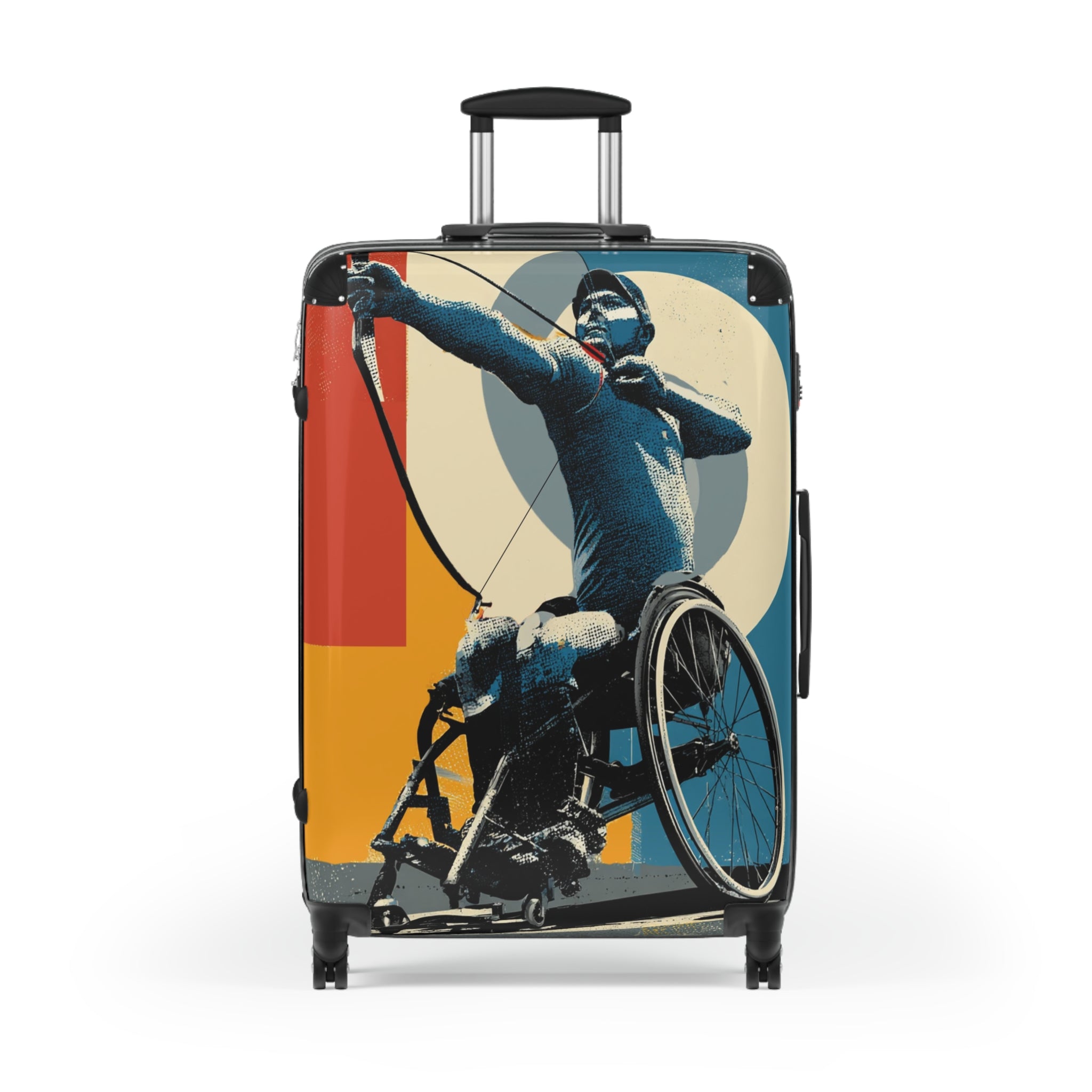 Wheelchair Archery Athlete Suitcase - Travel Gear for Adaptive Sports, Unique Luggage, Inspirational Gift, Mobility Travel, Adventure Bag