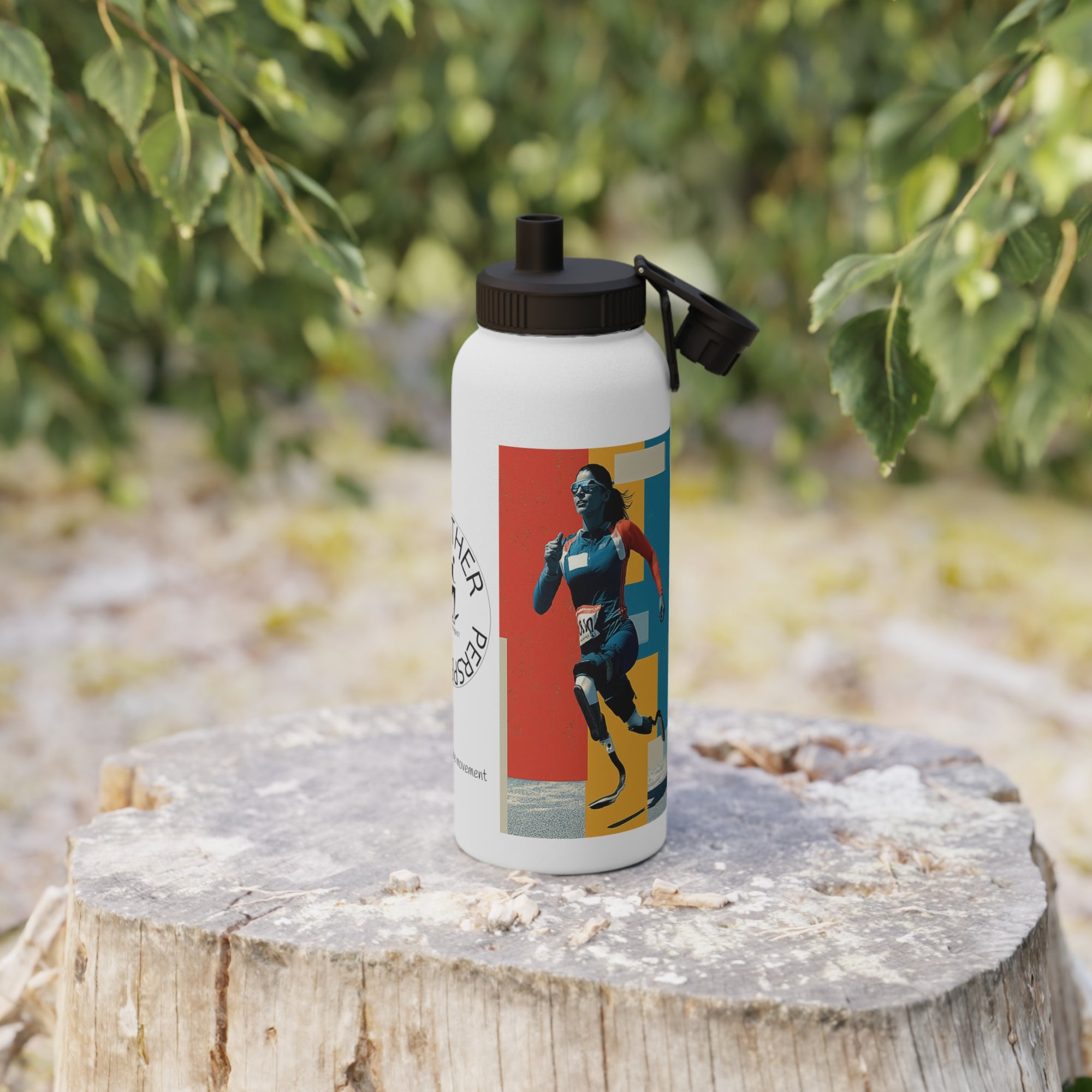 Vibrant Water Bottle Course, Stainless Steel Sports Bottle, Eco-Friendly Hydration, Outdoor Adventure Gear, Unique Gift for Cyclists
