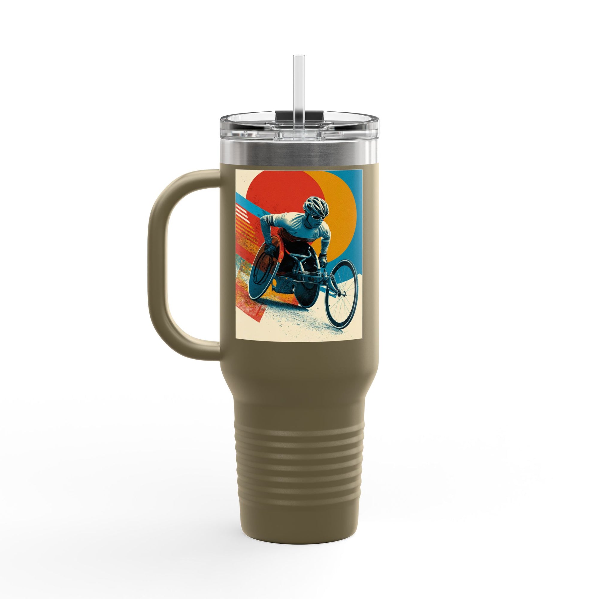 Vibrant Insulated Travel Mug, 40oz | Stylish Drinkware for Outdoor Adventures, Sports, Travel, Gifts