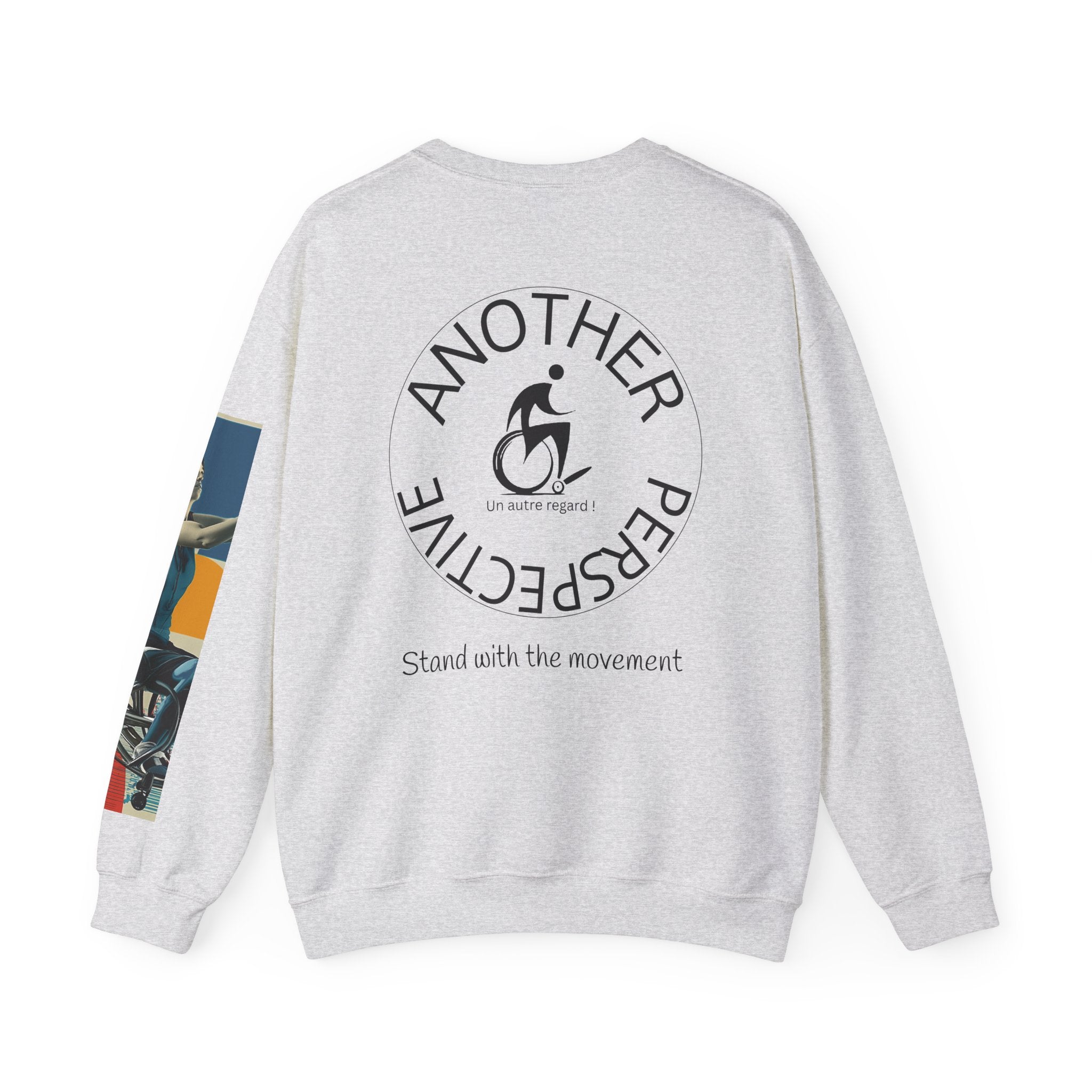 Inclusive WheelChair Basket Sports Themed Sweatshirt for Empowerment, Unisex Heavy Blend Crewneck, Inspirational Gift for Activists