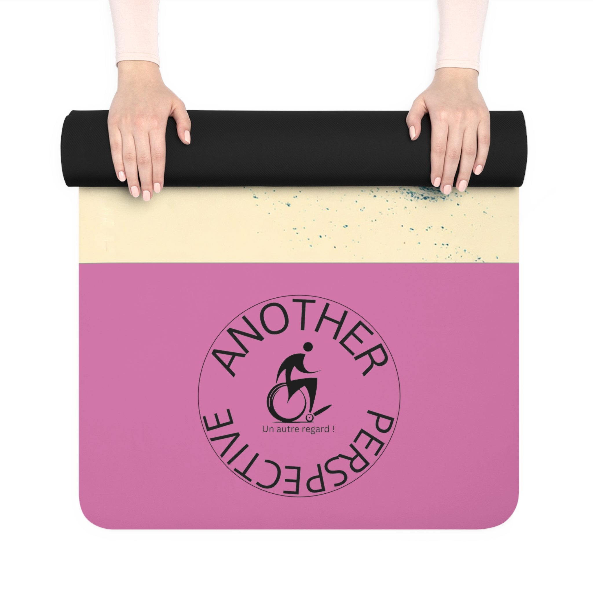 Rubber Yoga Mat with Inspirational Design - Ideal for Fitness Lovers, Home Workouts, Yoga Classes, Mindfulness, Gift for Yogis