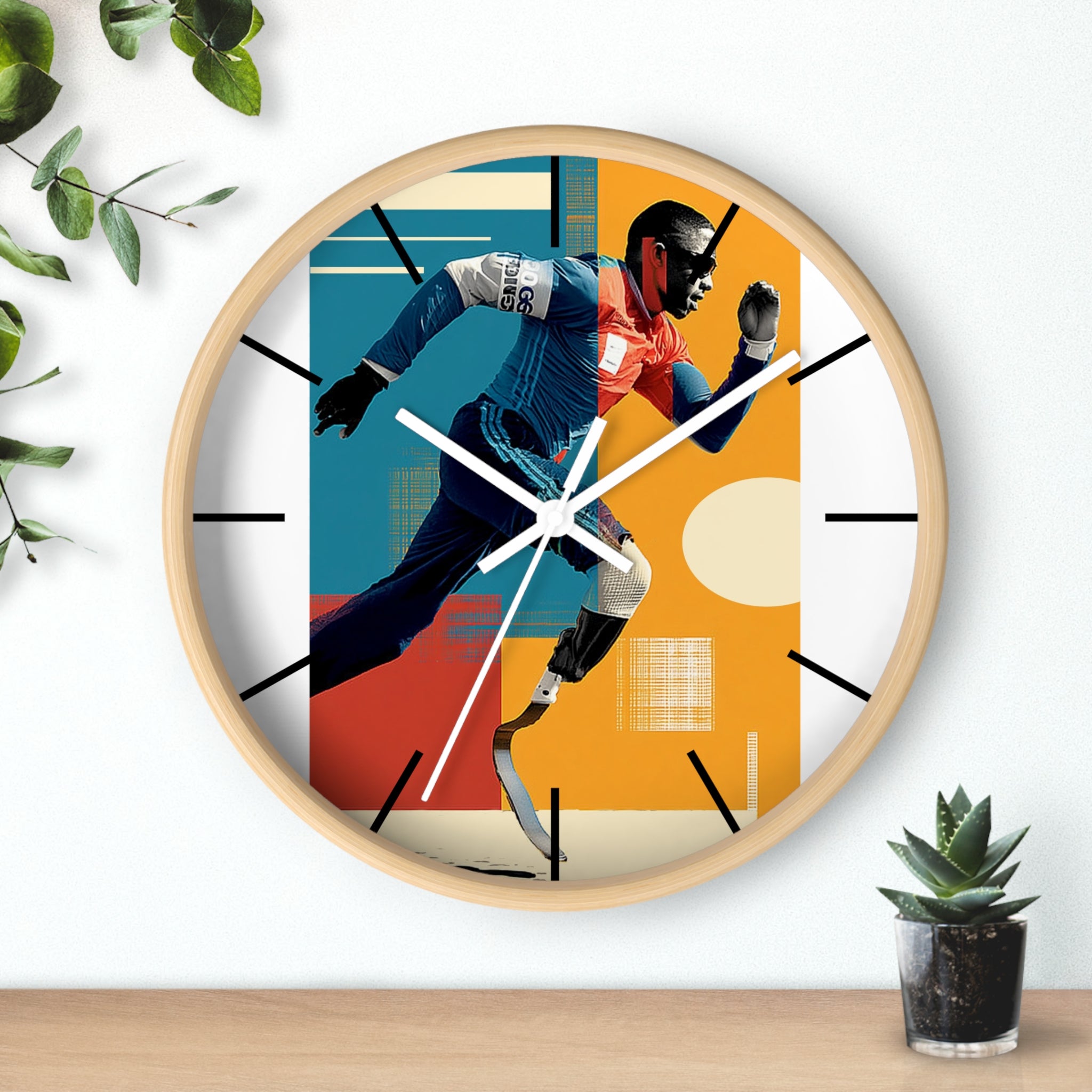 Motivational Sports Course Wall Clock, Inspirational Decor for Athletes, Fitness Gift, Perfect for Home Gym, Competition, or Office