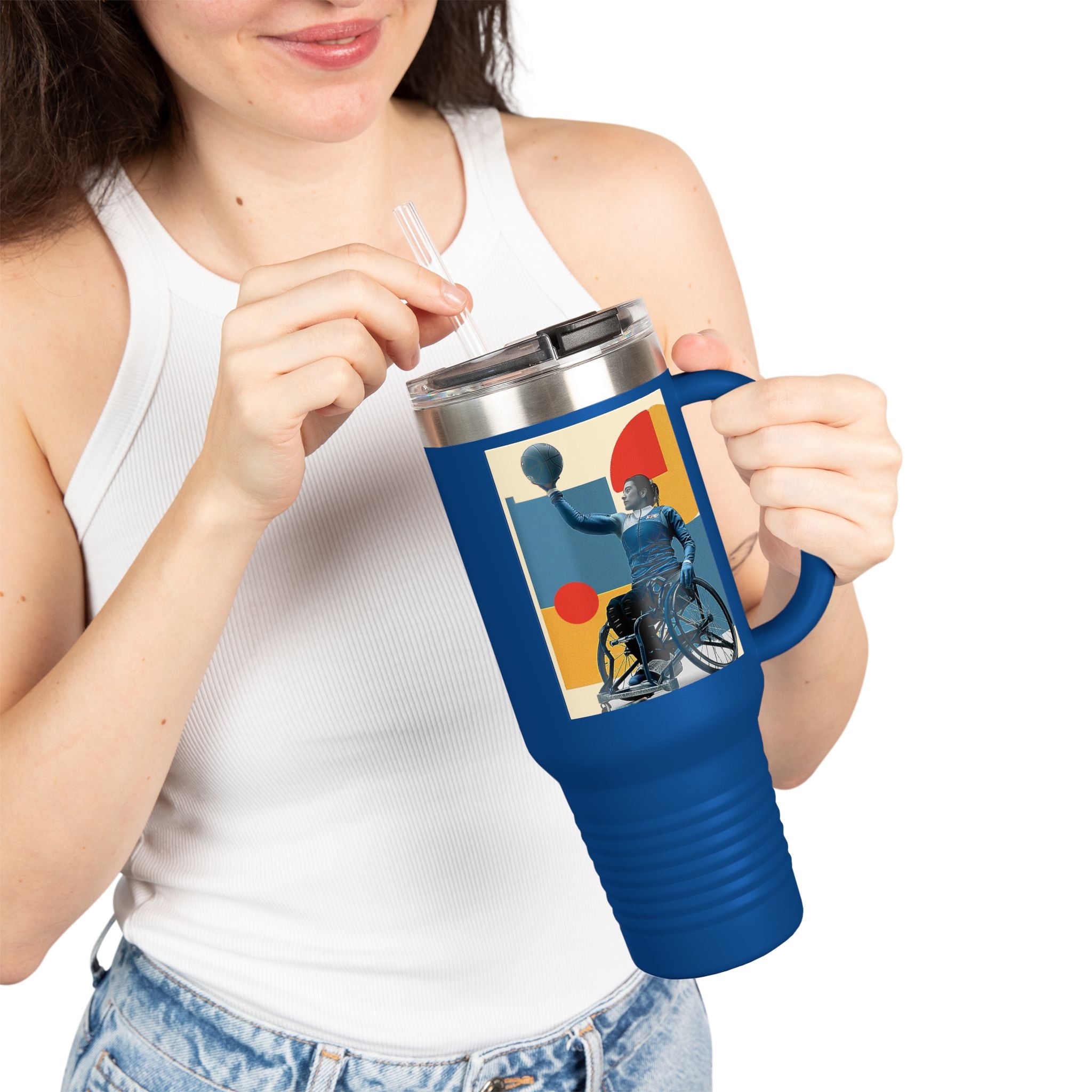 Vibrant Insulated Travel Mug, 40oz | Stylish Drinkware for Outdoor Adventures, Sports, Travel, Gifts