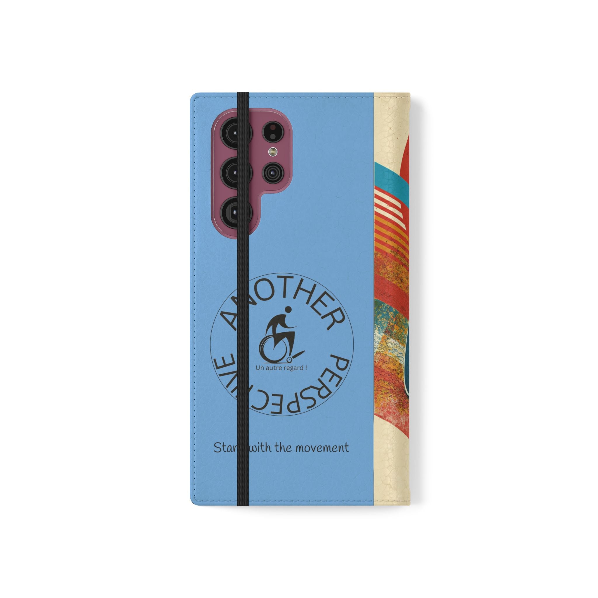 Mobility Advocate Flip Case for Phone Wheelchair, Supportive Gift for Activists, Stylish Wallet Phone Case, Perfect for Everyday Use