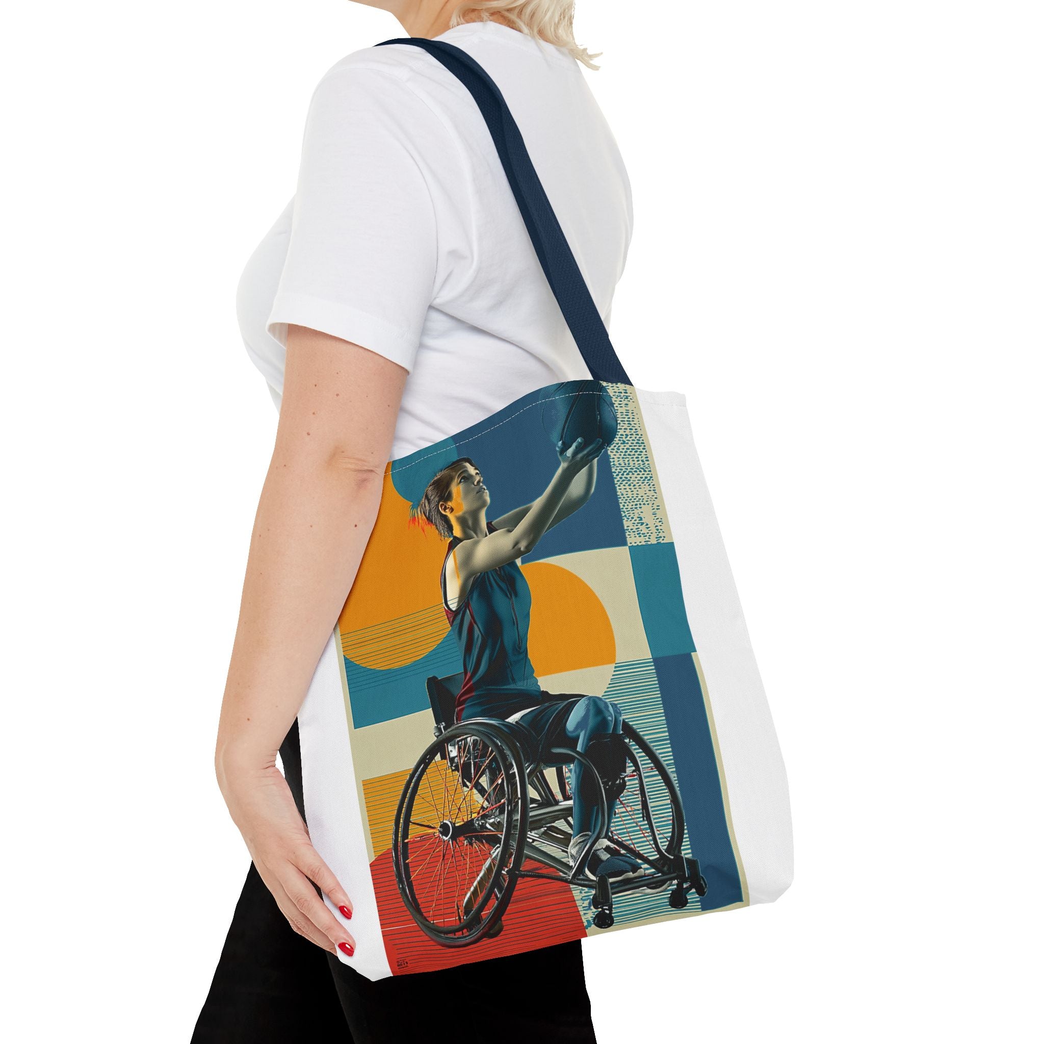 Inspirational Wheelchair Basket  Sports Tote Bag | Motivational Gym Bag, Everyday Use, Eco-Friendly Gift, Unique Sporty Design