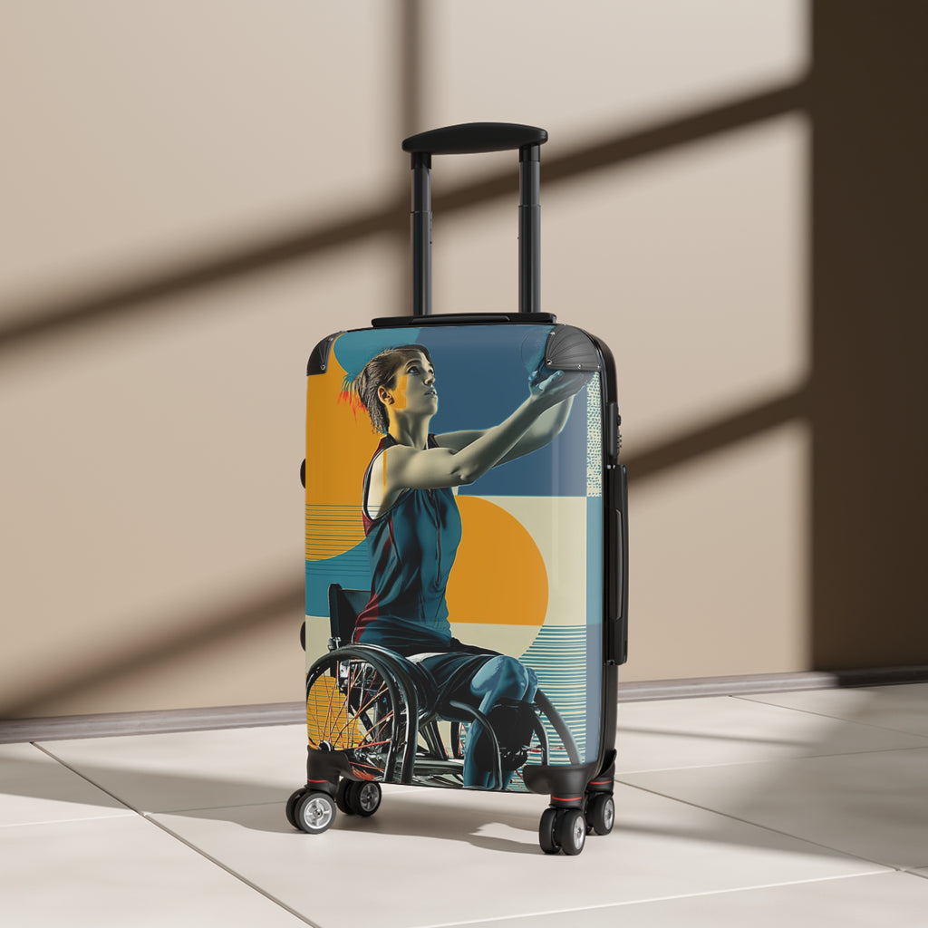Wheelchair Basket Athlete Suitcase - Travel Gear for Adaptive Sports, Unique Luggage, Inspirational Gift, Mobility Travel, Adventure Bag