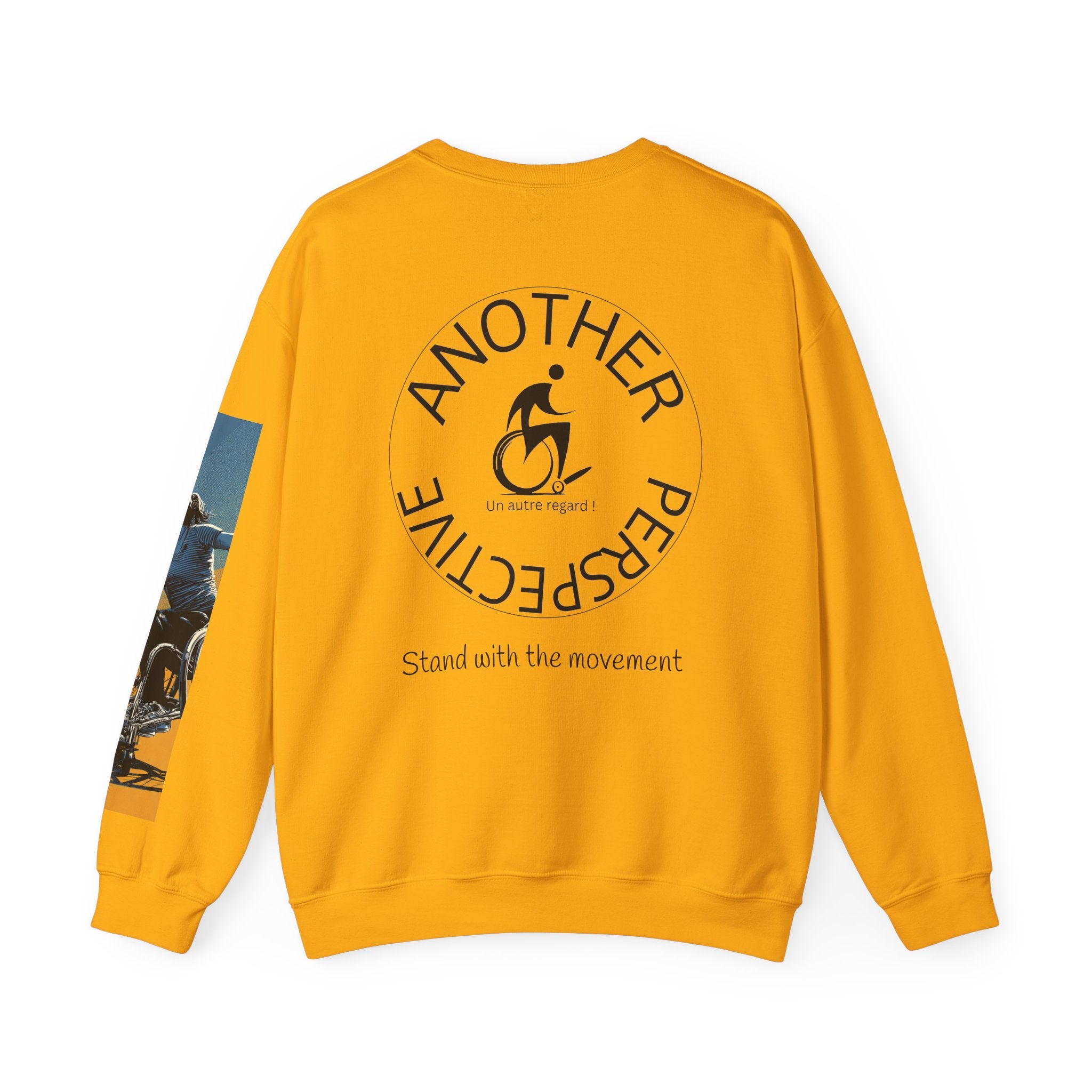 Inclusive WheelChair Course Sports Themed Sweatshirt for Empowerment, Unisex Heavy Blend Crewneck, Inspirational Gift for Activists