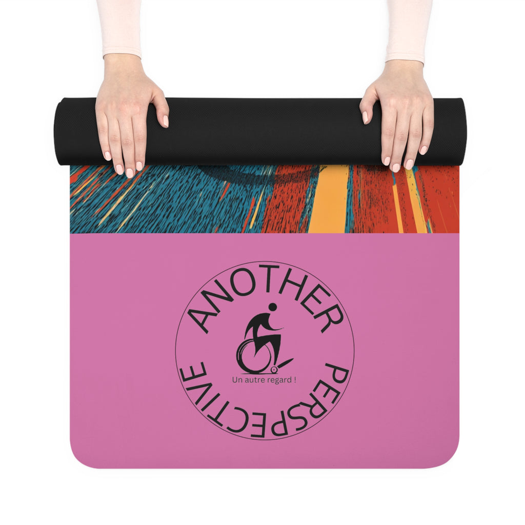 Rubber Yoga Mat with Inspirational Design - Ideal for Fitness Lovers, Home Workouts, Yoga Classes, Mindfulness, Gift for Yogis