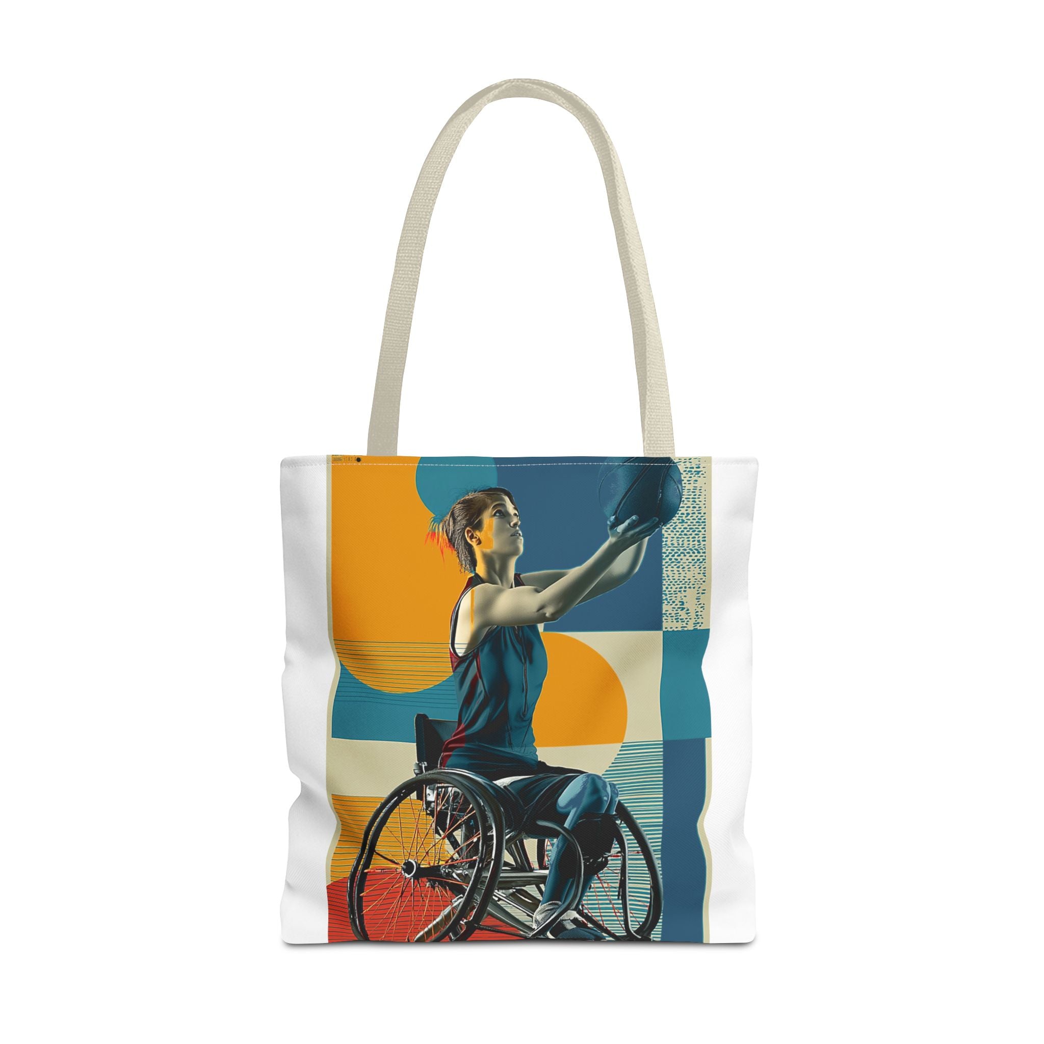 Inspirational Wheelchair Basket  Sports Tote Bag | Motivational Gym Bag, Everyday Use, Eco-Friendly Gift, Unique Sporty Design