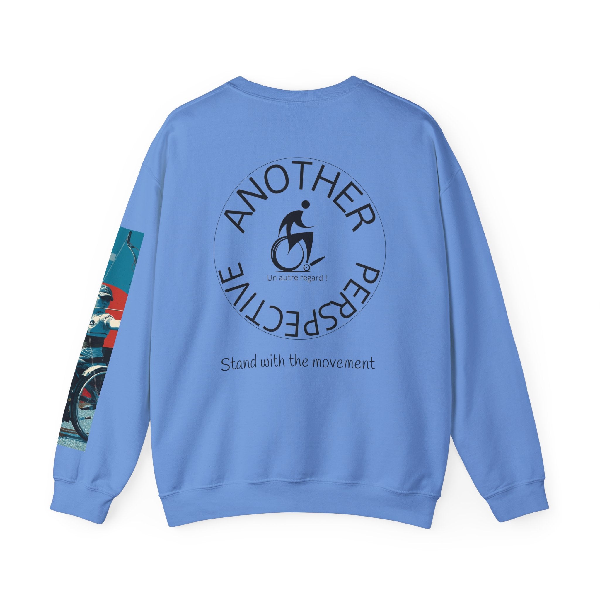 nclusive WheelChair Archery Sports Themed Sweatshirt for Empowerment, Unisex Heavy Blend Crewneck, Inspirational Gift for Activists