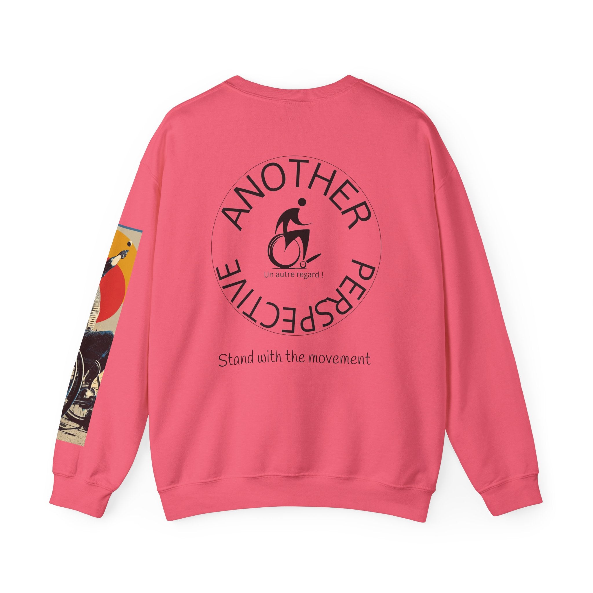 Inclusive WheelChair Tennis Sports Themed Sweatshirt for Empowerment, Unisex Heavy Blend Crewneck, Inspirational Gift for Activists