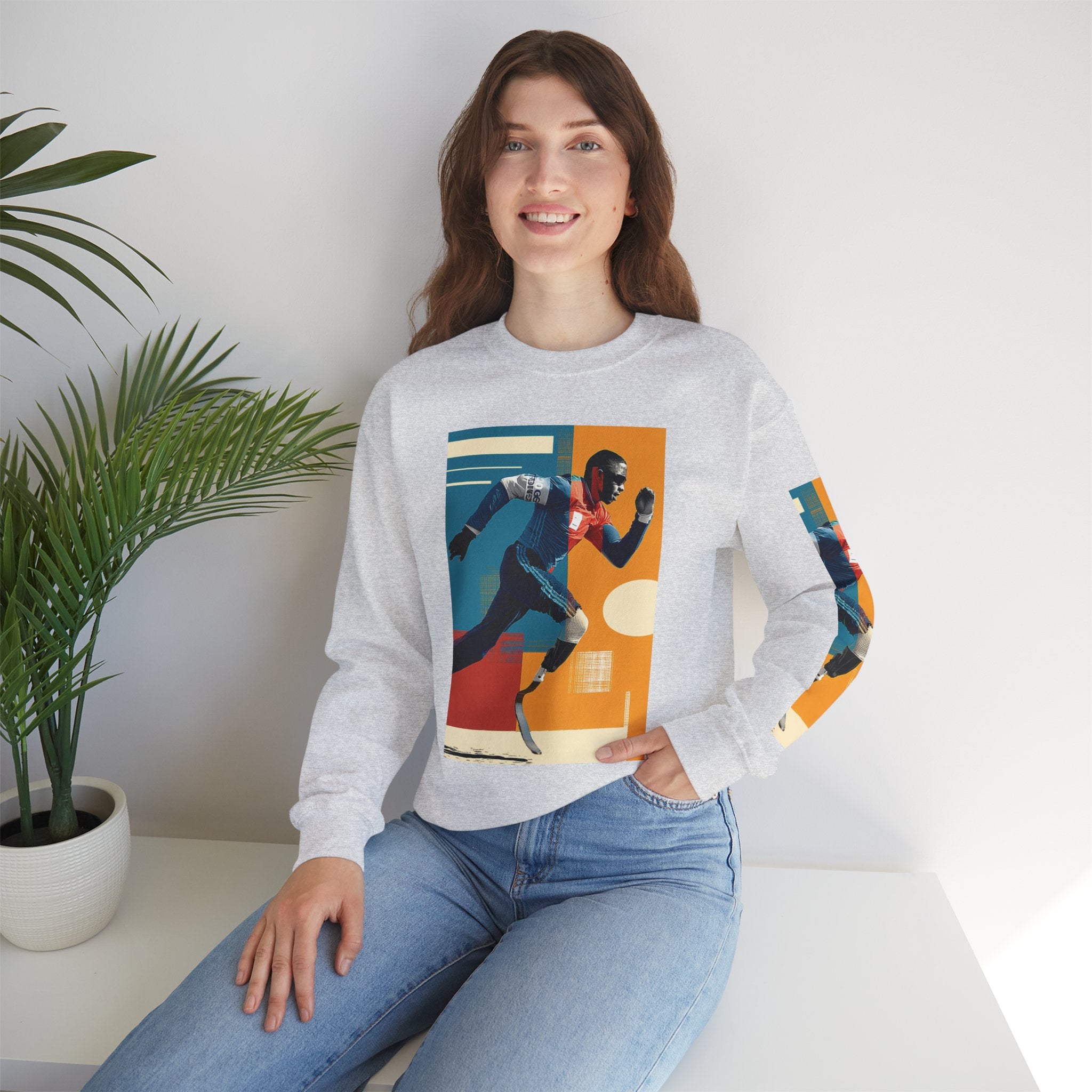 Inclusive Course Sports Themed Sweatshirt for Empowerment, Unisex Heavy Blend Crewneck, Inspirational Gift for Activists