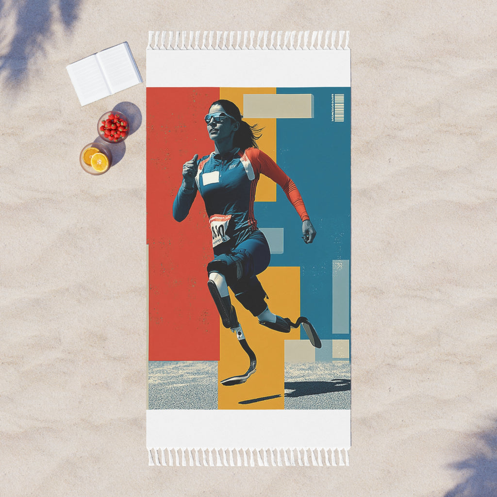 Boho Beach Towel - Vibrant Runner Design for Beach Days, Summer Fun, Gym Workout, Poolside Lounging, Outdoor Adventures