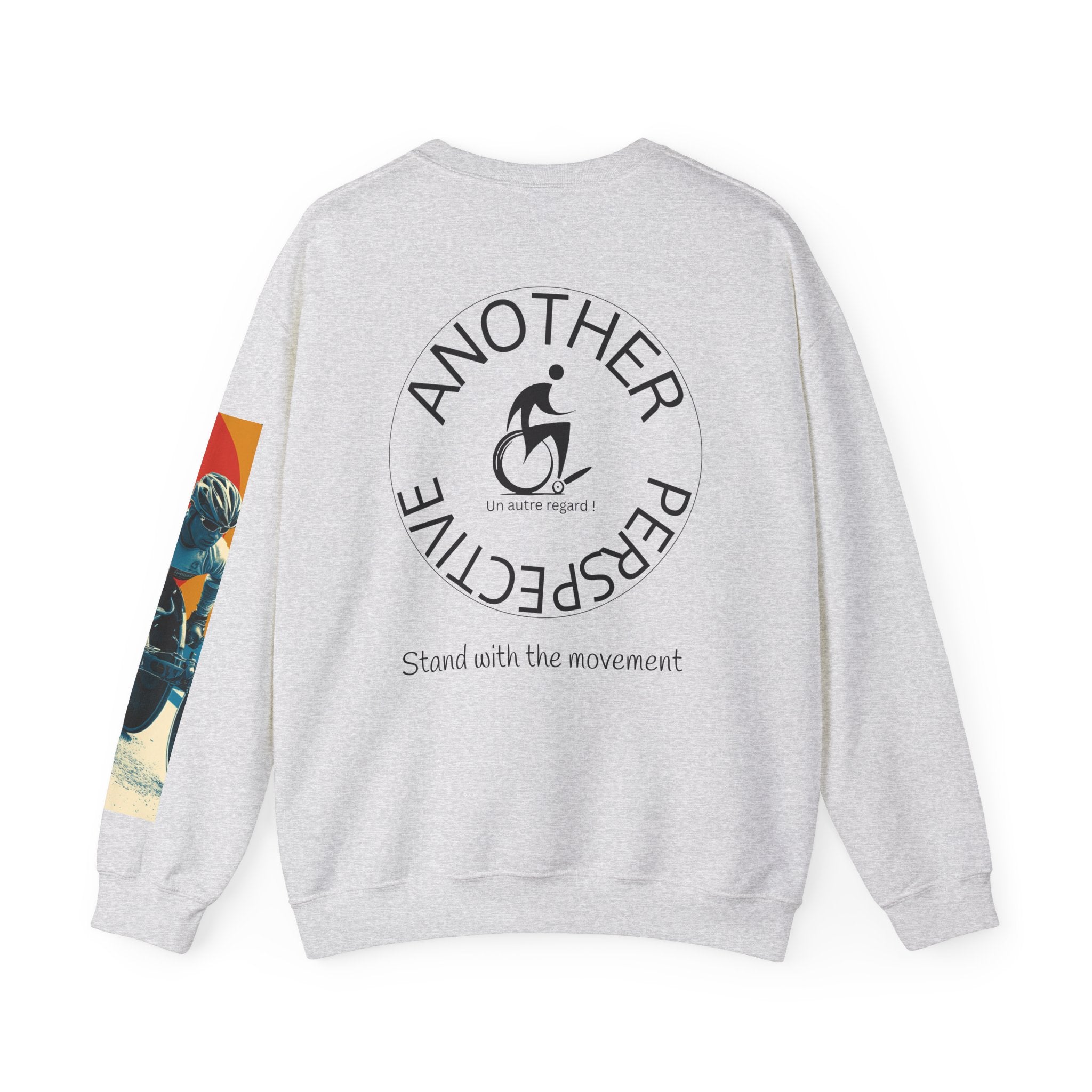 Inclusive WheelChair Course Sports Themed Sweatshirt for Empowerment, Unisex Heavy Blend Crewneck, Inspirational Gift for Activists