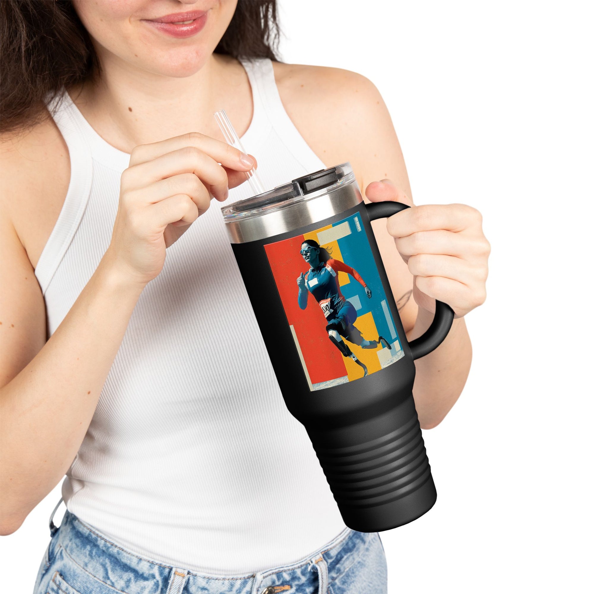 Vibrant Insulated Travel Mug, 40oz | Stylish Drinkware for Outdoor Adventures, Sports, Travel, Gifts