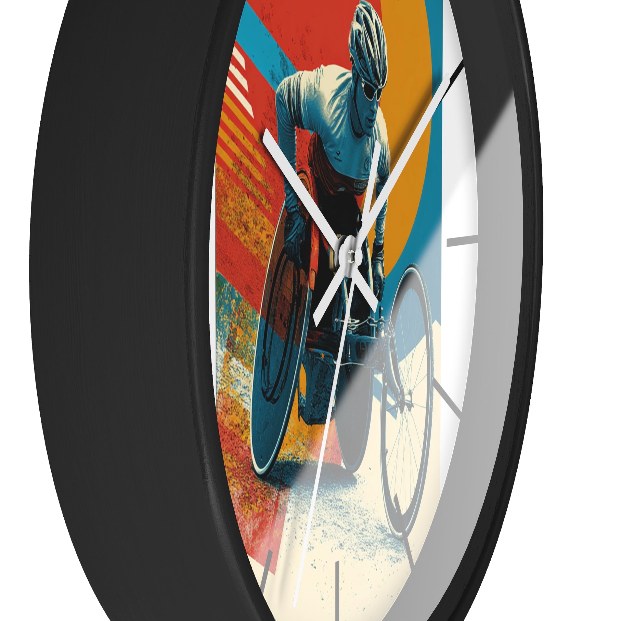 Motivational Wheelchair Sports Wall Clock, Inspirational Decor for Athletes, Fitness Gift, Perfect for Home Gym, Competition, or Office