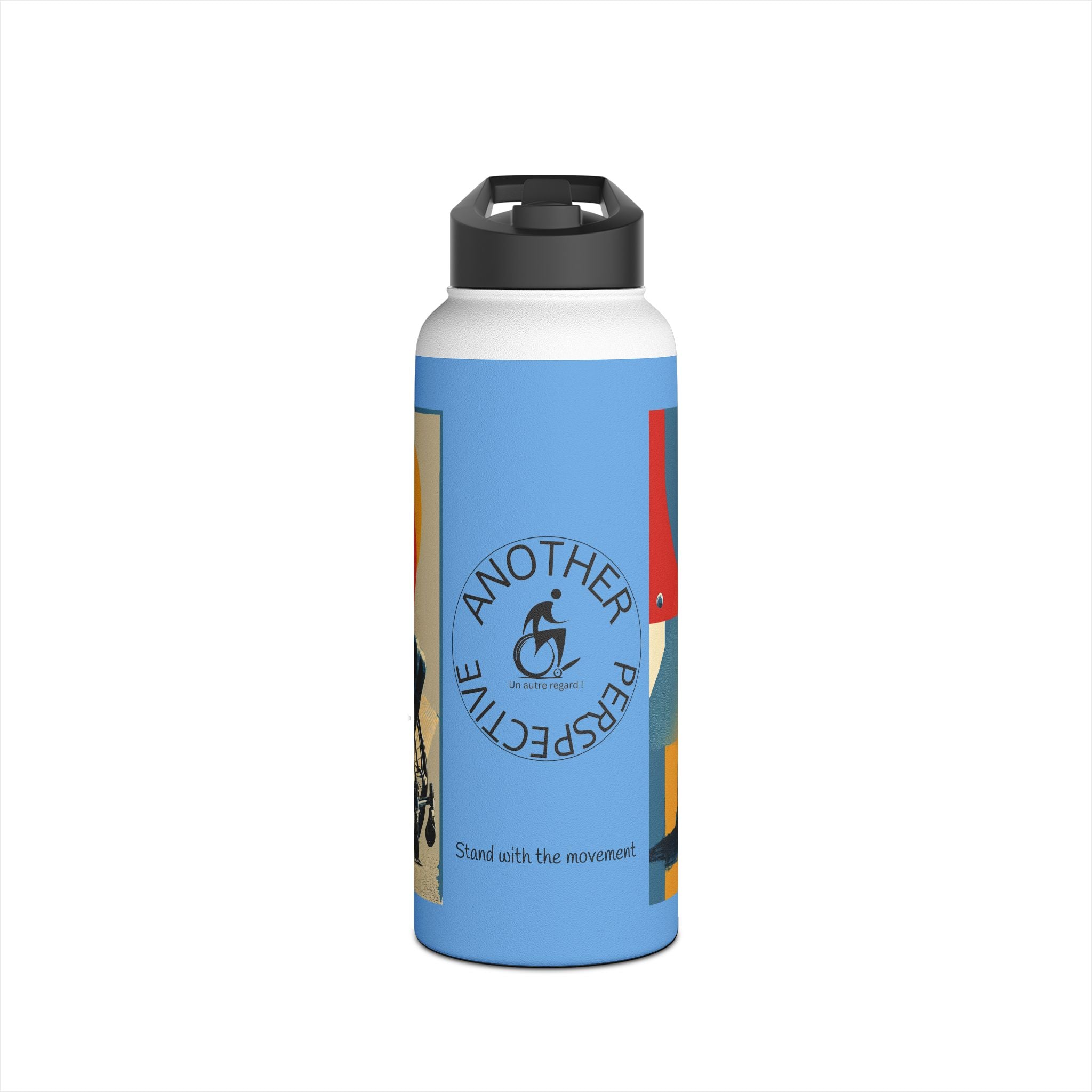 Colorful Stainless Steel Water Bottle – Para-sport Tennis Design, Eco-Friendly Hydration, Gift Idea for All Athletes, Travel Mug, Fitness Accessory
