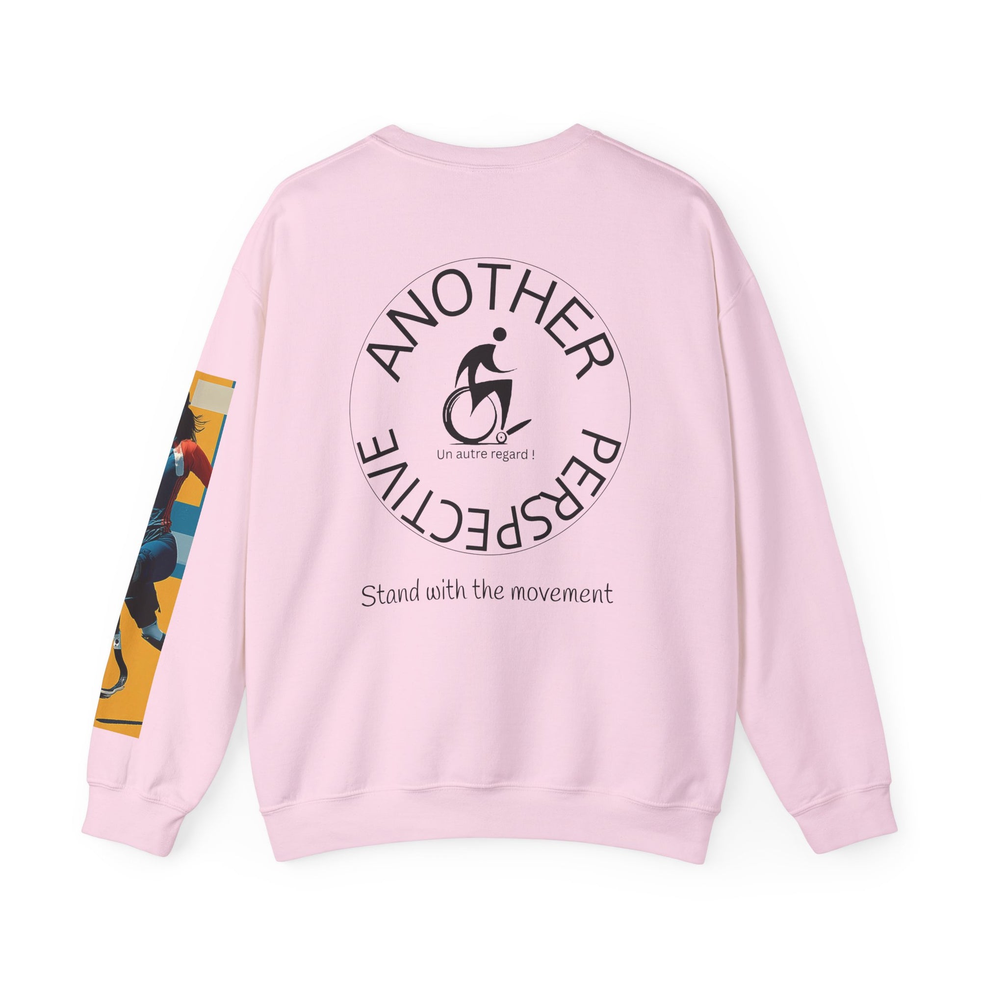 Inclusive WheelChair Course Sports Themed Sweatshirt for Empowerment, Unisex Heavy Blend Crewneck, Inspirational Gift for Activists