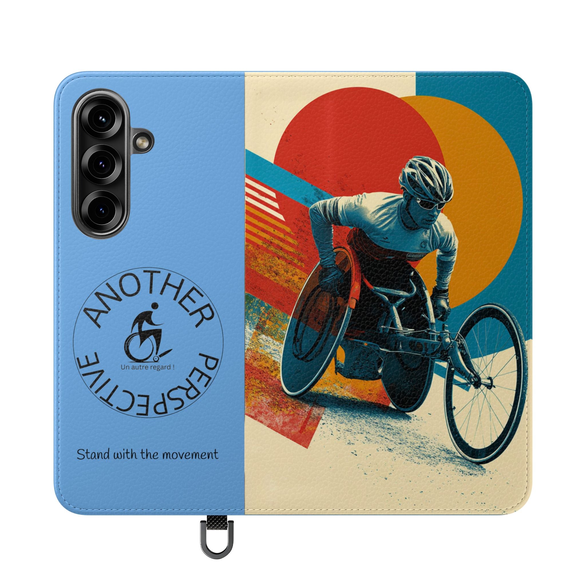 Mobility Advocate Flip Case for Phone Wheelchair, Supportive Gift for Activists, Stylish Wallet Phone Case, Perfect for Everyday Use