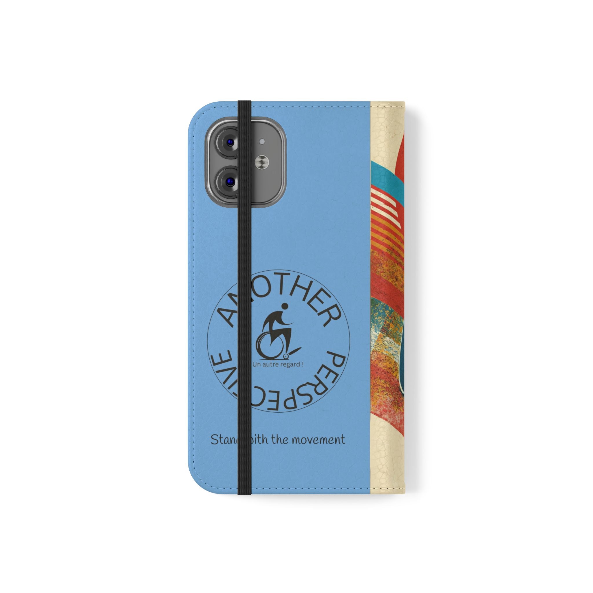 Mobility Advocate Flip Case for Phone Wheelchair, Supportive Gift for Activists, Stylish Wallet Phone Case, Perfect for Everyday Use