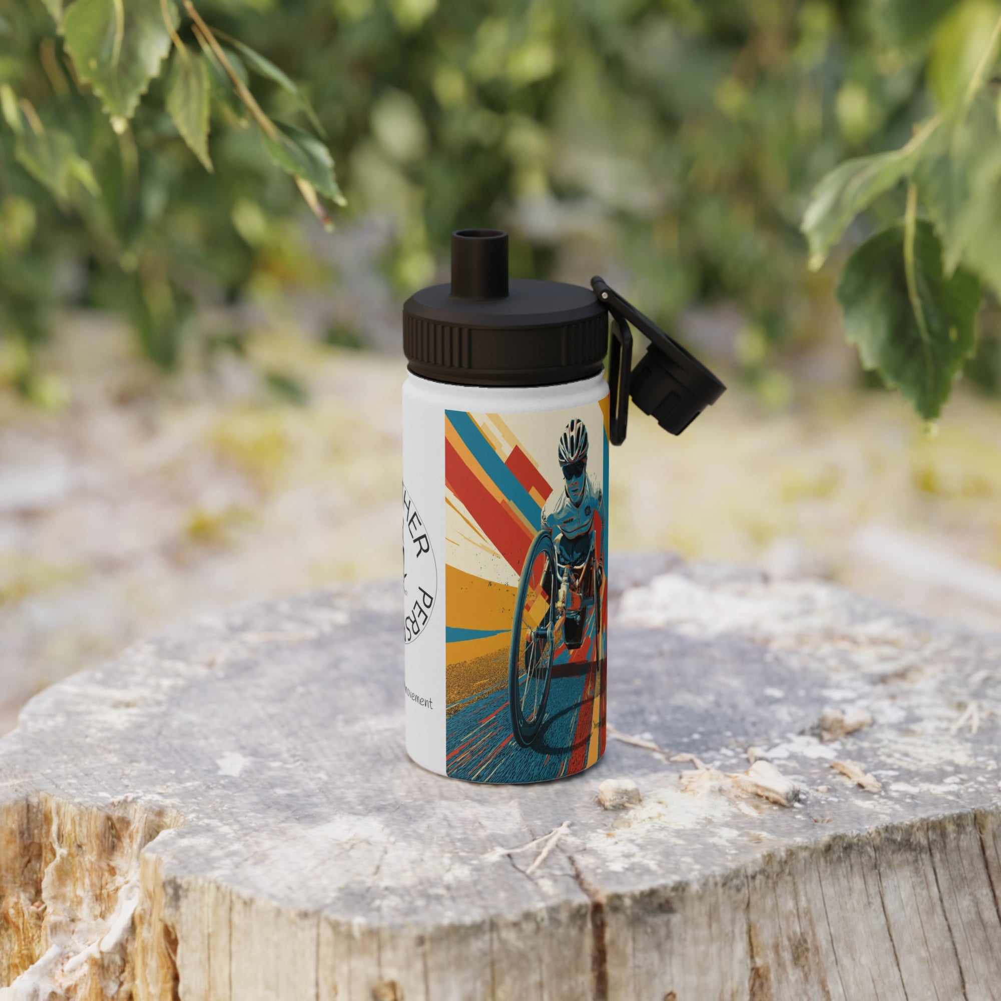 Copy of Vibrant Wheelchair Water Bottle , Stainless Steel Sports Bottle, Eco-Friendly Hydration, Outdoor Adventure Gear, Unique Gift for Cyclists