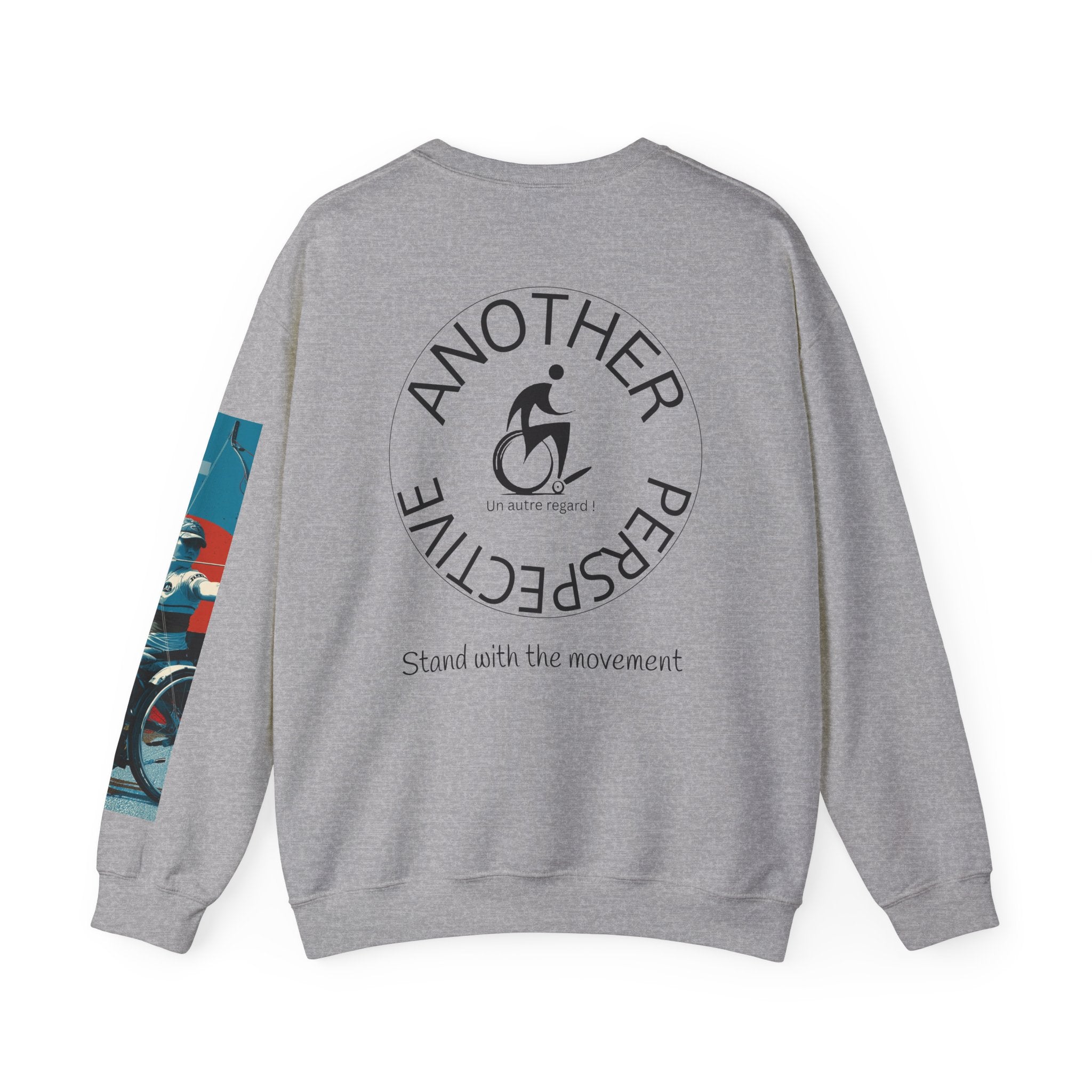 nclusive WheelChair Archery Sports Themed Sweatshirt for Empowerment, Unisex Heavy Blend Crewneck, Inspirational Gift for Activists