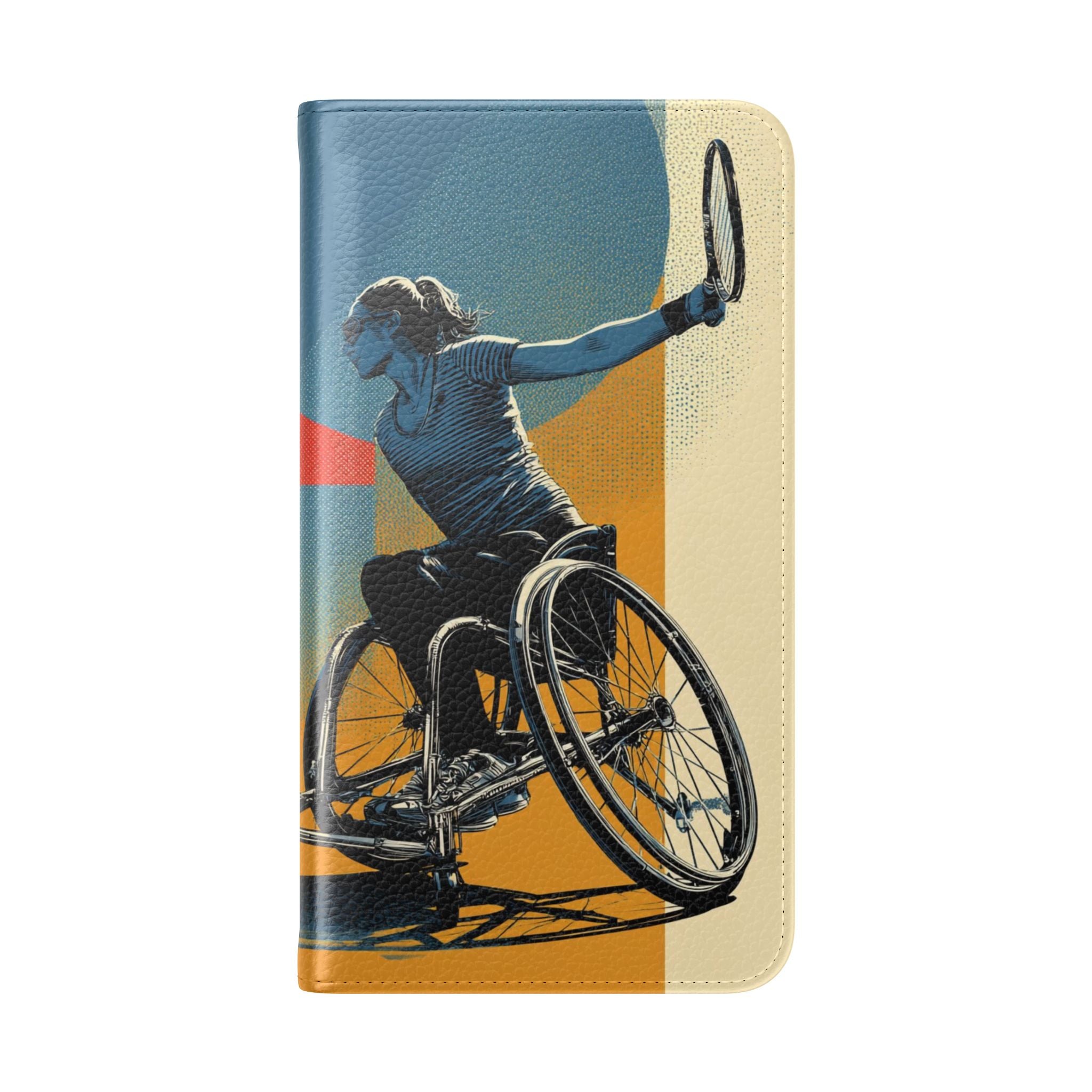 Sporty Flip Case for Athletes Tennis, Phone Wallet Cover, Stylish Mobile Case, Perfect Gift for Sports Fans, Functional Design