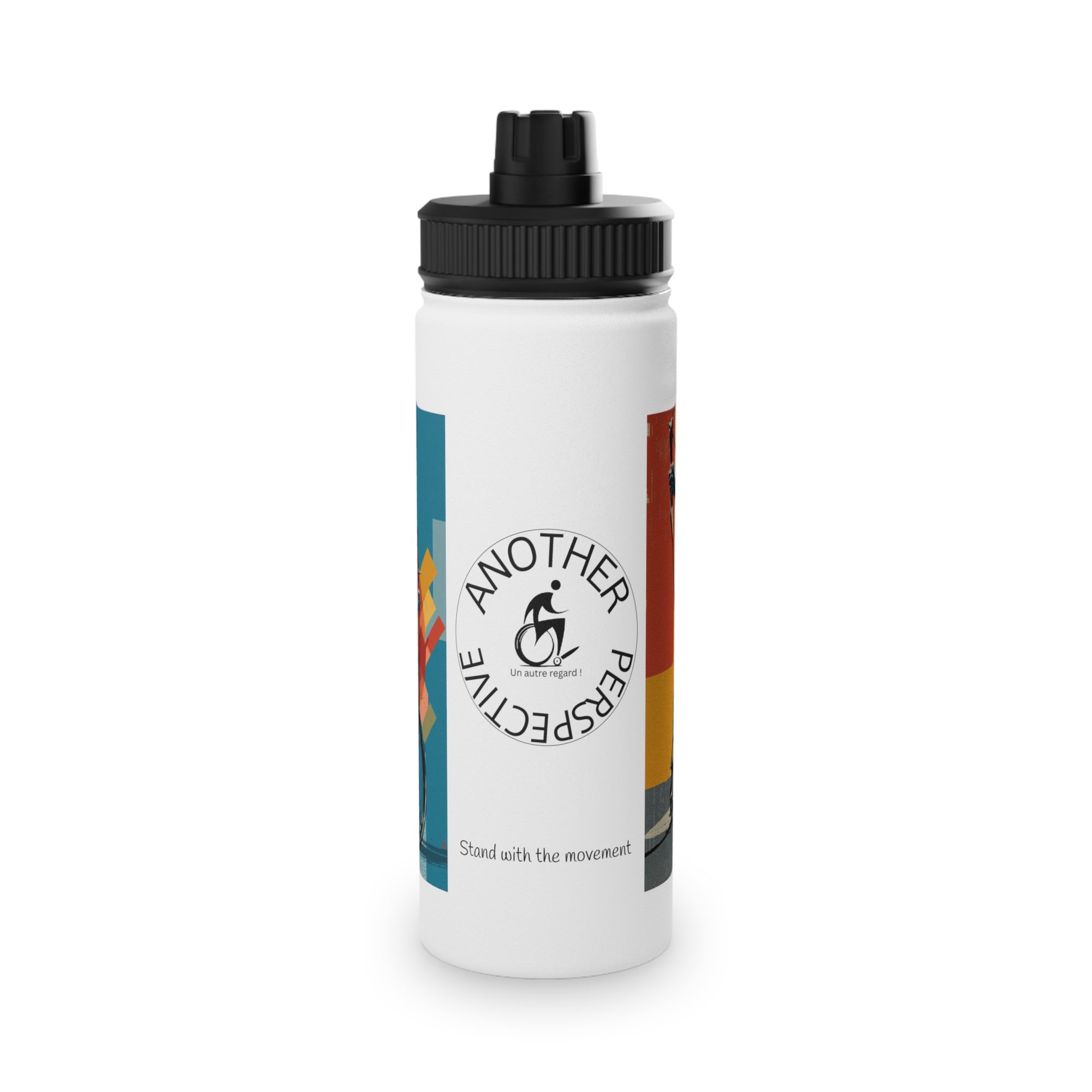 Vibrant Water Archery Bottle, Stainless Steel Sports Bottle, Eco-Friendly Hydration, Outdoor Adventure Gear, Unique Gift for Cyclists