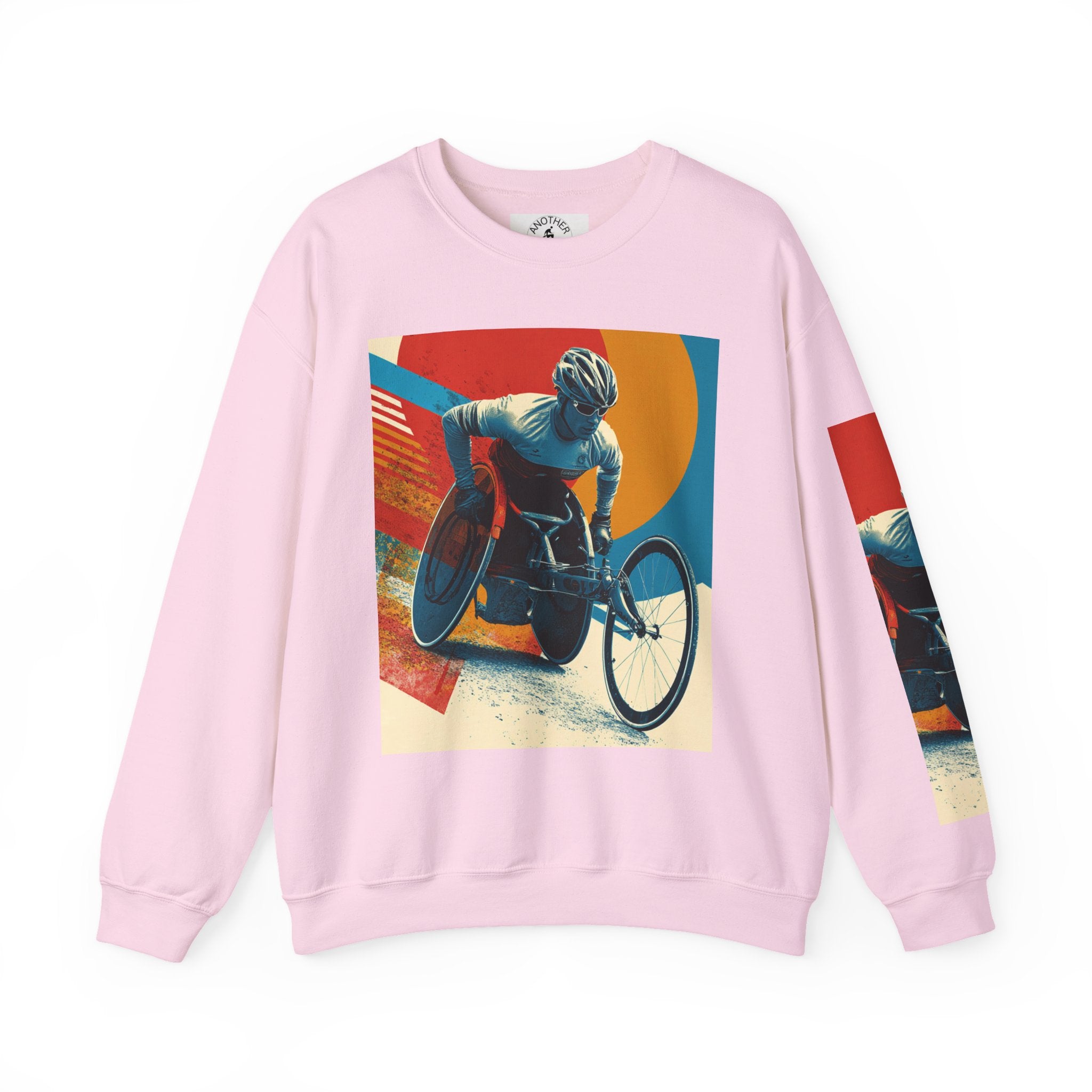 Inclusive WheelChair Course Sports Themed Sweatshirt for Empowerment, Unisex Heavy Blend Crewneck, Inspirational Gift for Activists