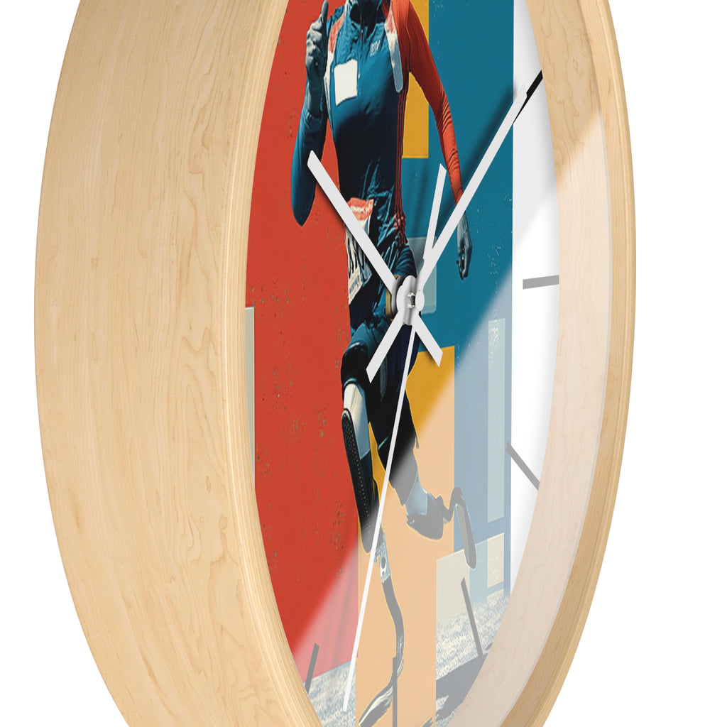 Motivational Sports Course Wall Clock, Inspirational Decor for Athletes, Fitness Gift, Perfect for Home Gym, Competition, or Office