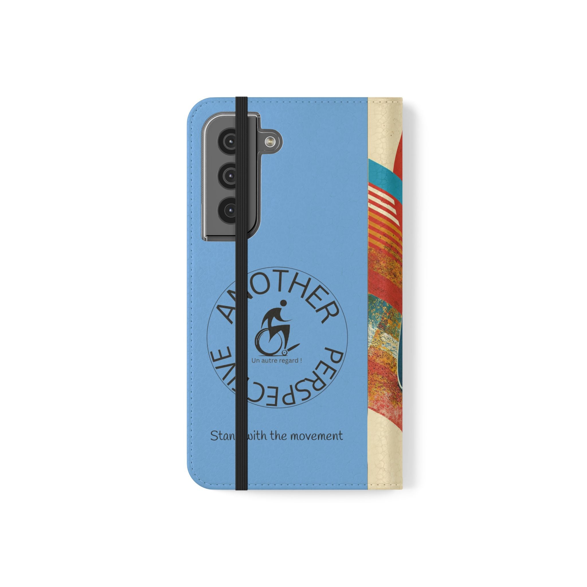 Mobility Advocate Flip Case for Phone Wheelchair, Supportive Gift for Activists, Stylish Wallet Phone Case, Perfect for Everyday Use