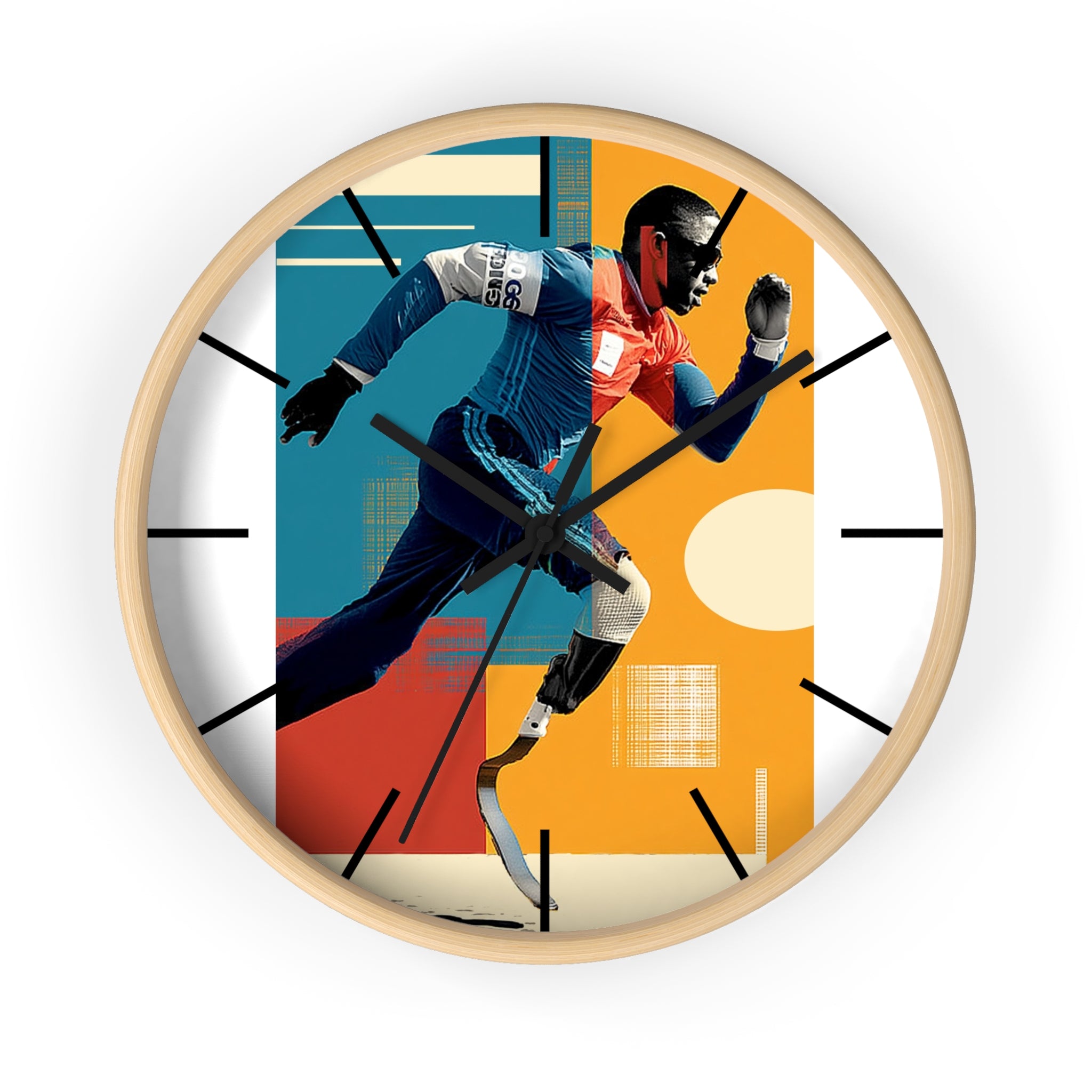 Motivational Sports Course Wall Clock, Inspirational Decor for Athletes, Fitness Gift, Perfect for Home Gym, Competition, or Office