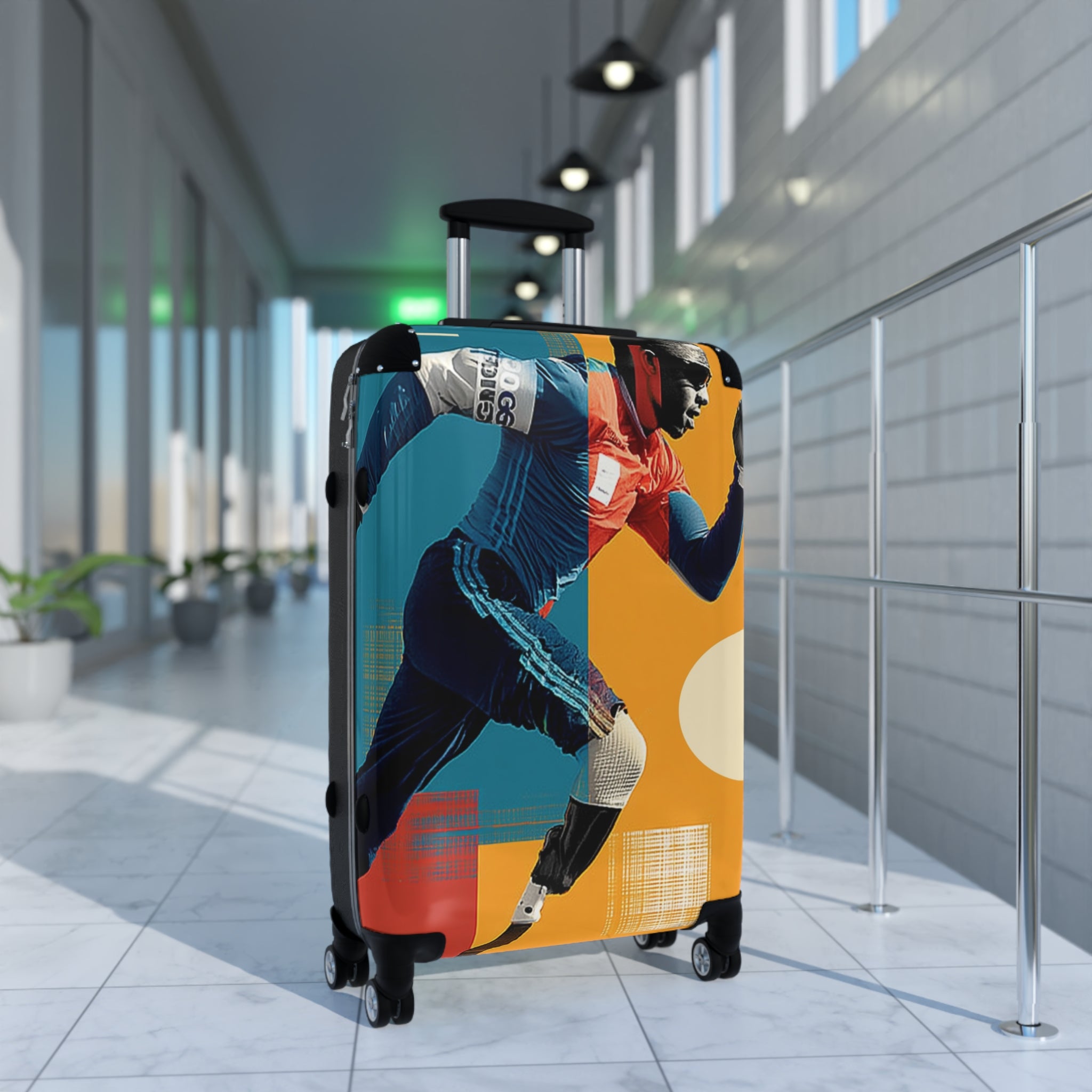 Athlete Runner Suitcase - Travel Gear for Adaptive Sports, Unique Luggage, Inspirational Gift, Mobility Travel, Adventure Bag