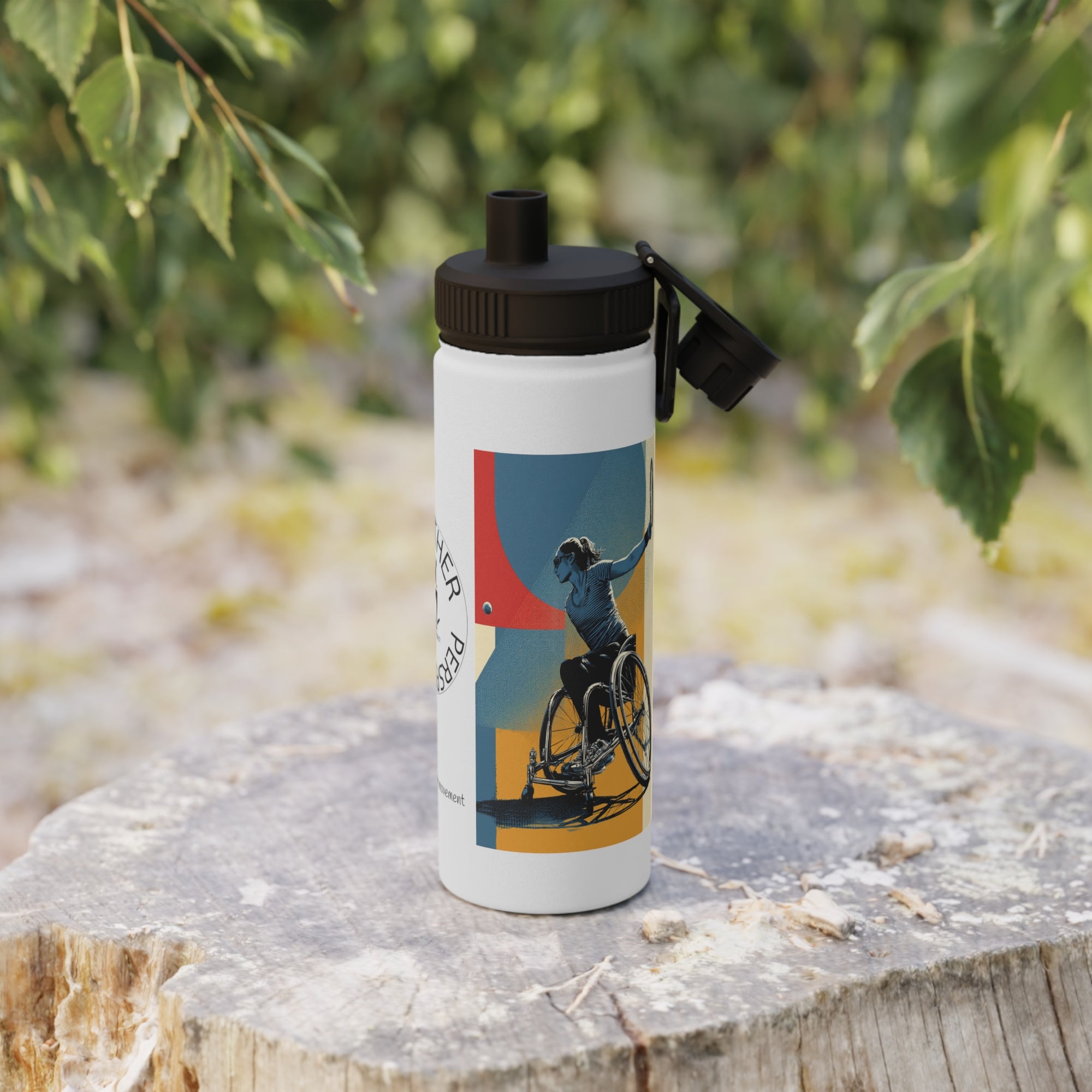 Vibrant Tennis Water Bottle, Stainless Steel Sports Bottle, Eco-Friendly Hydration, Outdoor Adventure Gear, Unique Gift for Cyclists