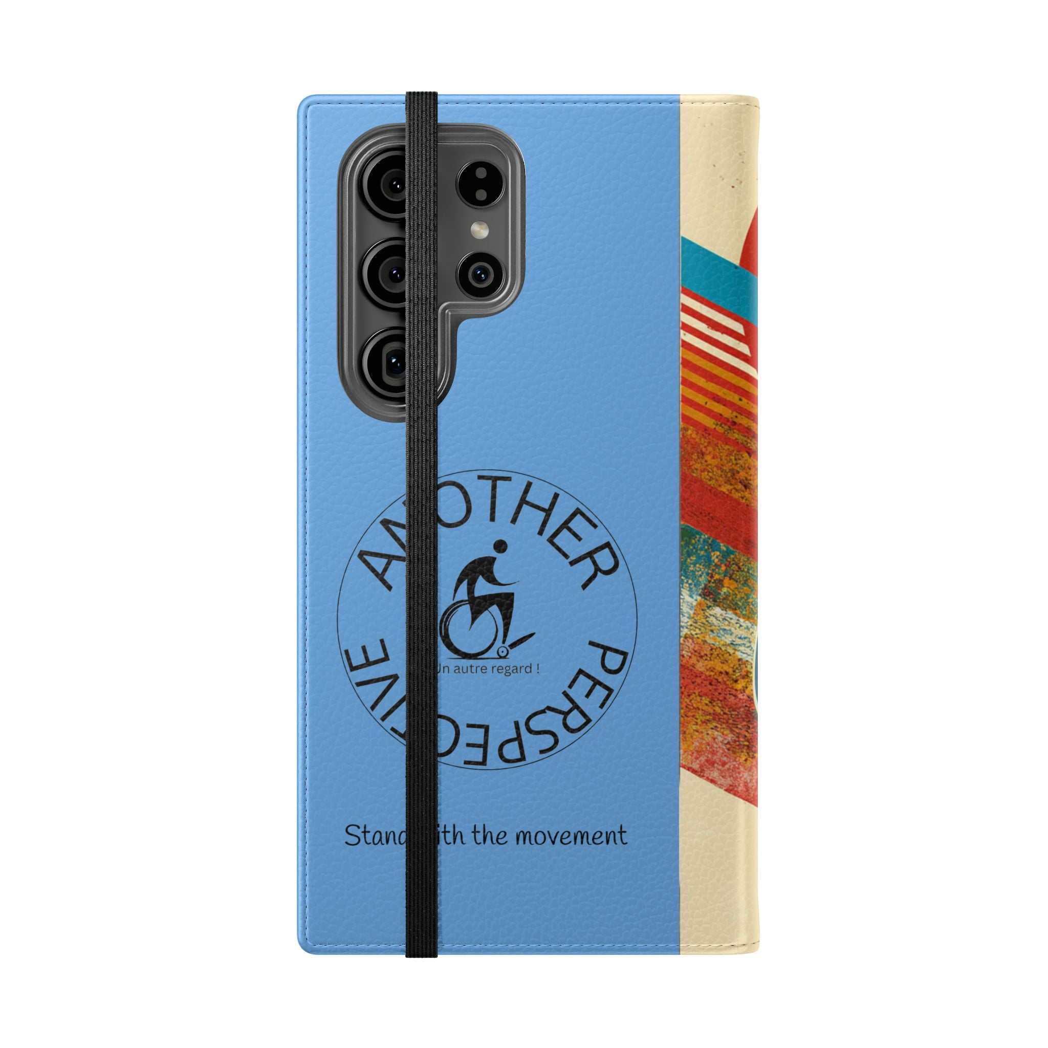 Mobility Advocate Flip Case for Phone Wheelchair, Supportive Gift for Activists, Stylish Wallet Phone Case, Perfect for Everyday Use