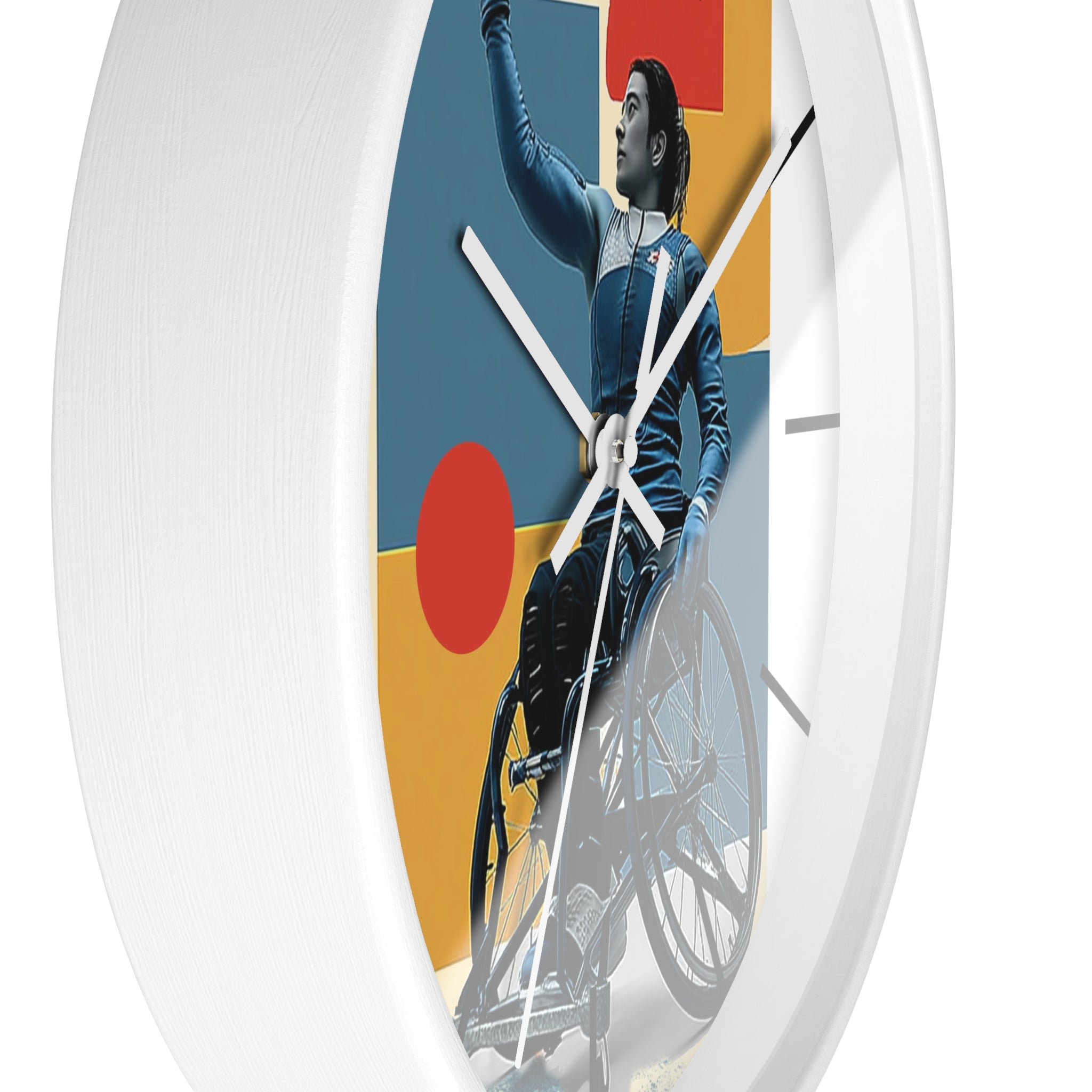Motivational Sports Basket Wall Clock, Inspirational Decor for Athletes, Fitness Gift, Perfect for Home Gym, Competition, or Office