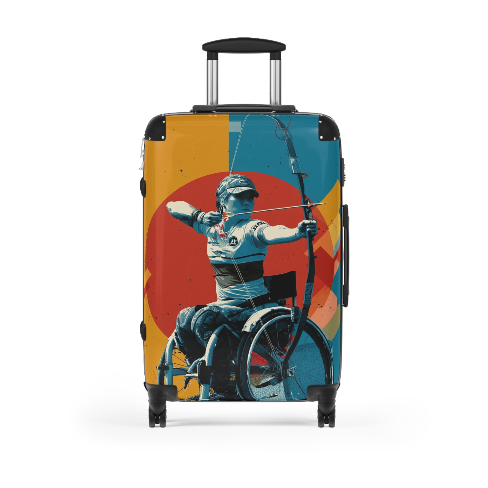 Wheelchair Archery Athlete Suitcase - Travel Gear for Adaptive Sports, Unique Luggage, Inspirational Gift, Mobility Travel, Adventure Bag