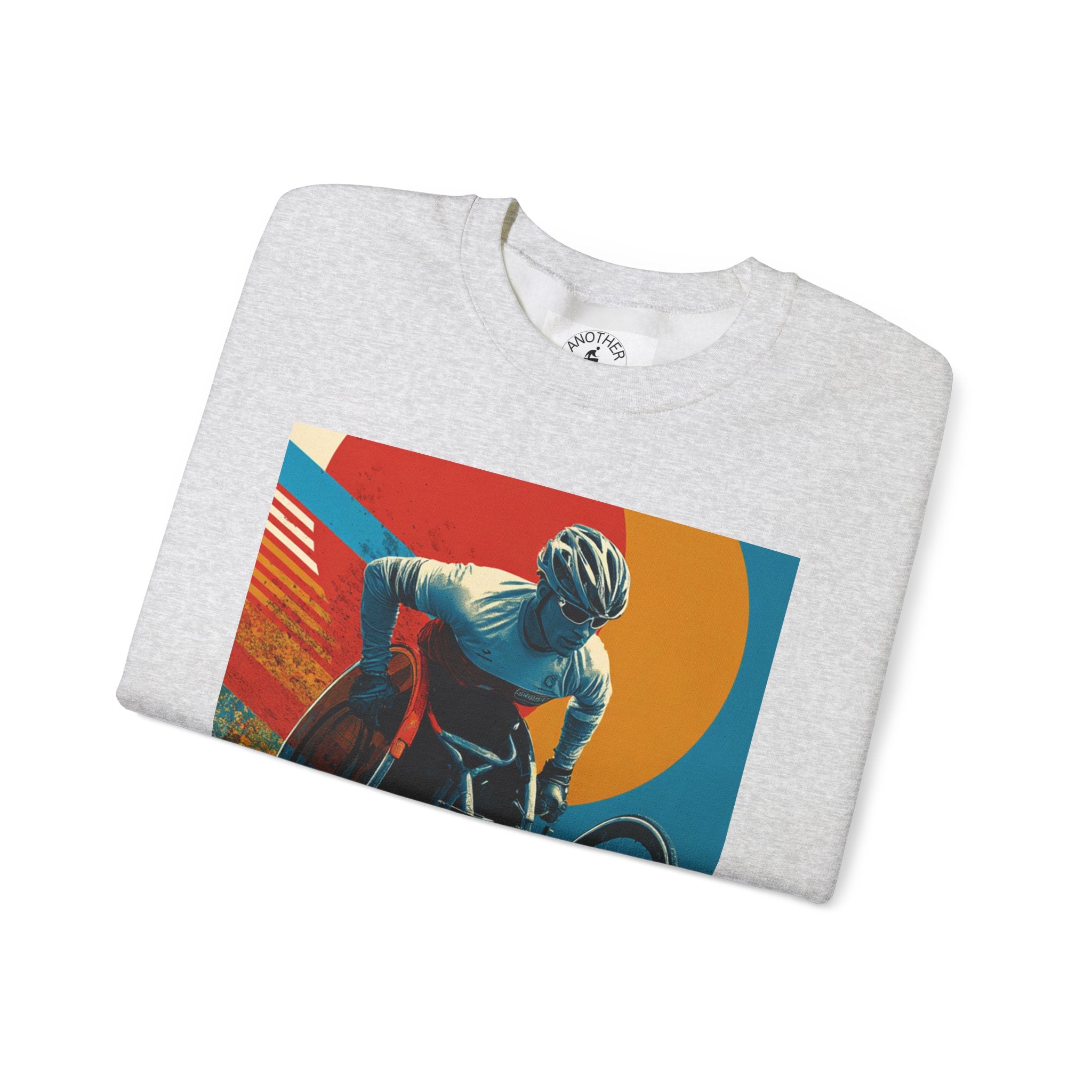 Inclusive WheelChair Course Sports Themed Sweatshirt for Empowerment, Unisex Heavy Blend Crewneck, Inspirational Gift for Activists