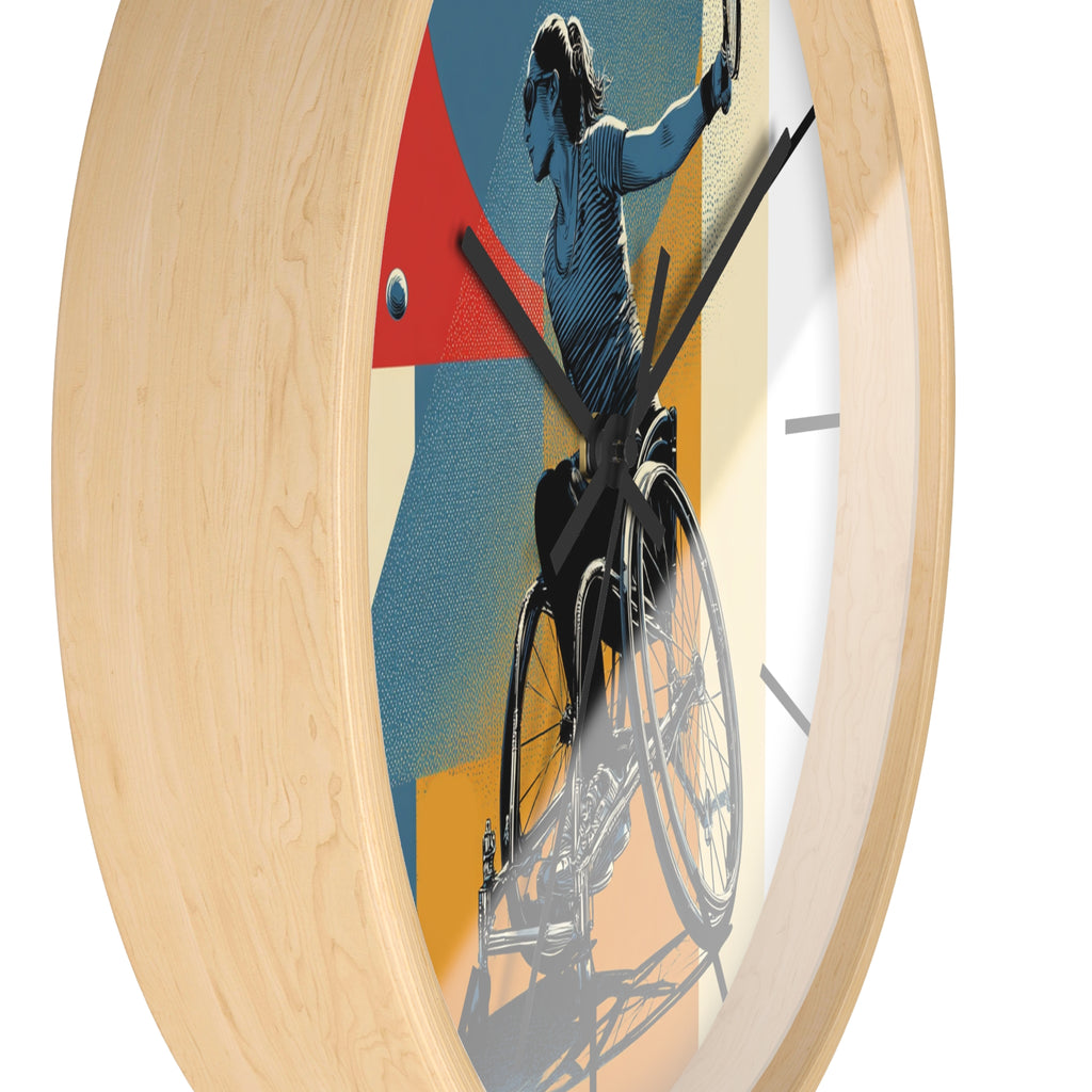 Motivational Sports Tennis Wall Clock, Inspirational Decor for Athletes, Fitness Gift, Perfect for Home Gym, Competition, or Office