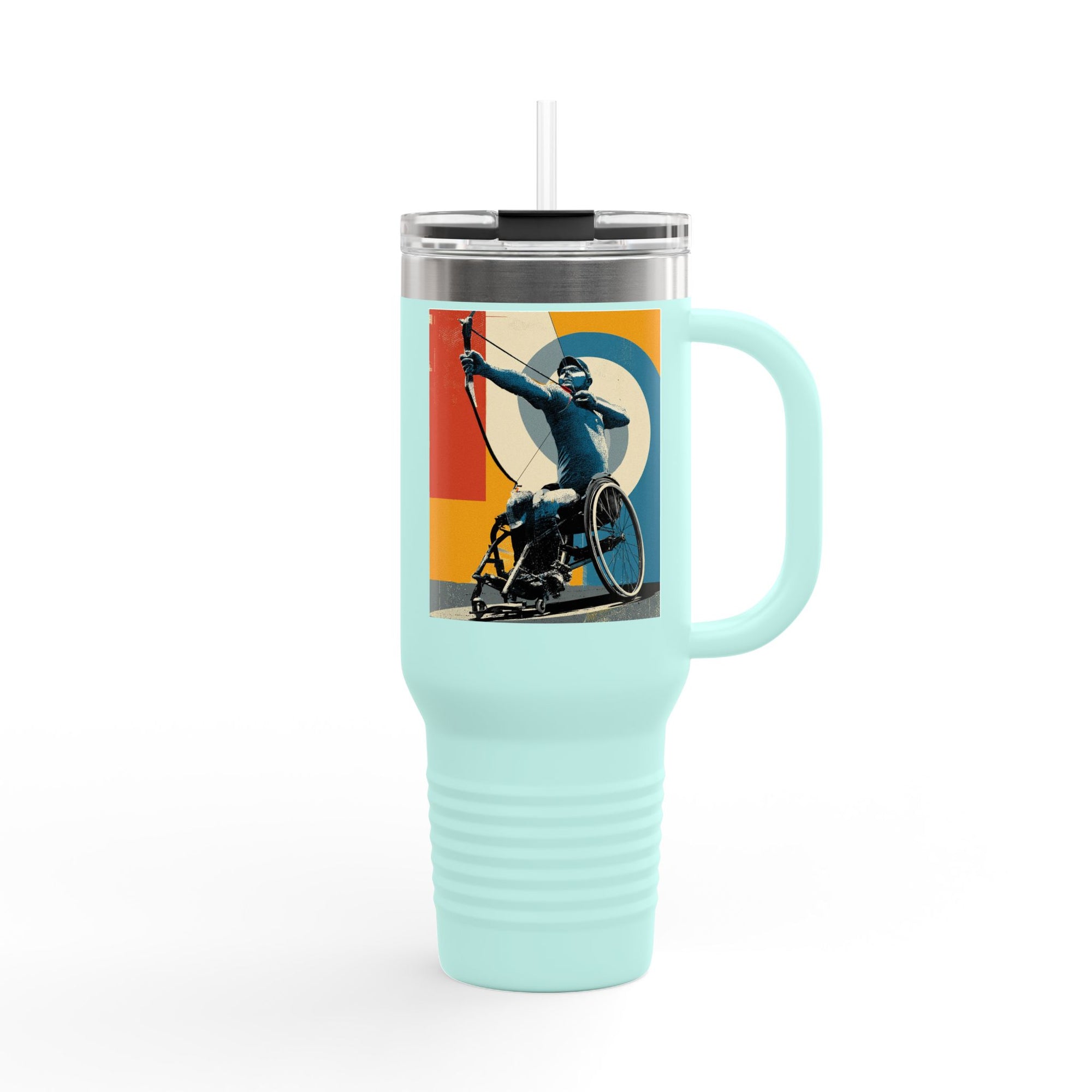 Vibrant Insulated Travel Mug for On-the-Go Coffee Lovers, Motivational Mug, Daily Hydration, Sports Enthusiast Gift