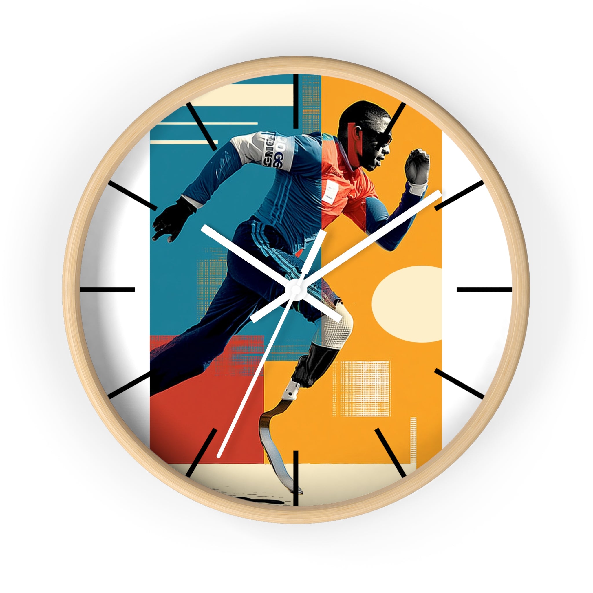 Motivational Sports Course Wall Clock, Inspirational Decor for Athletes, Fitness Gift, Perfect for Home Gym, Competition, or Office