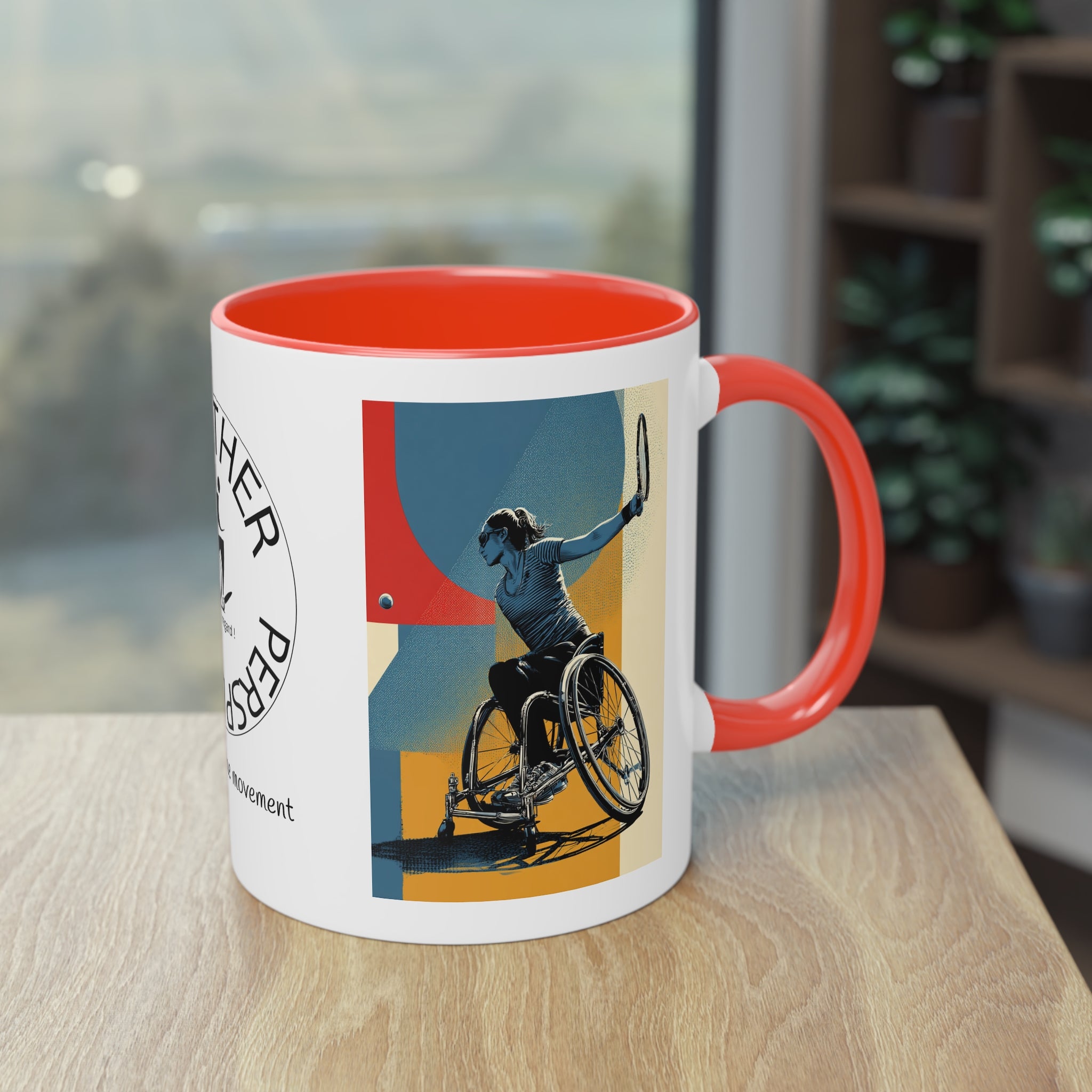 Dynamic Two-Tone Coffee Mug Tennis, Race-inspired Drinkware, Ideal Gift for Athletes, Motivational Morning Caffeine Boost, Sports Lover Cup