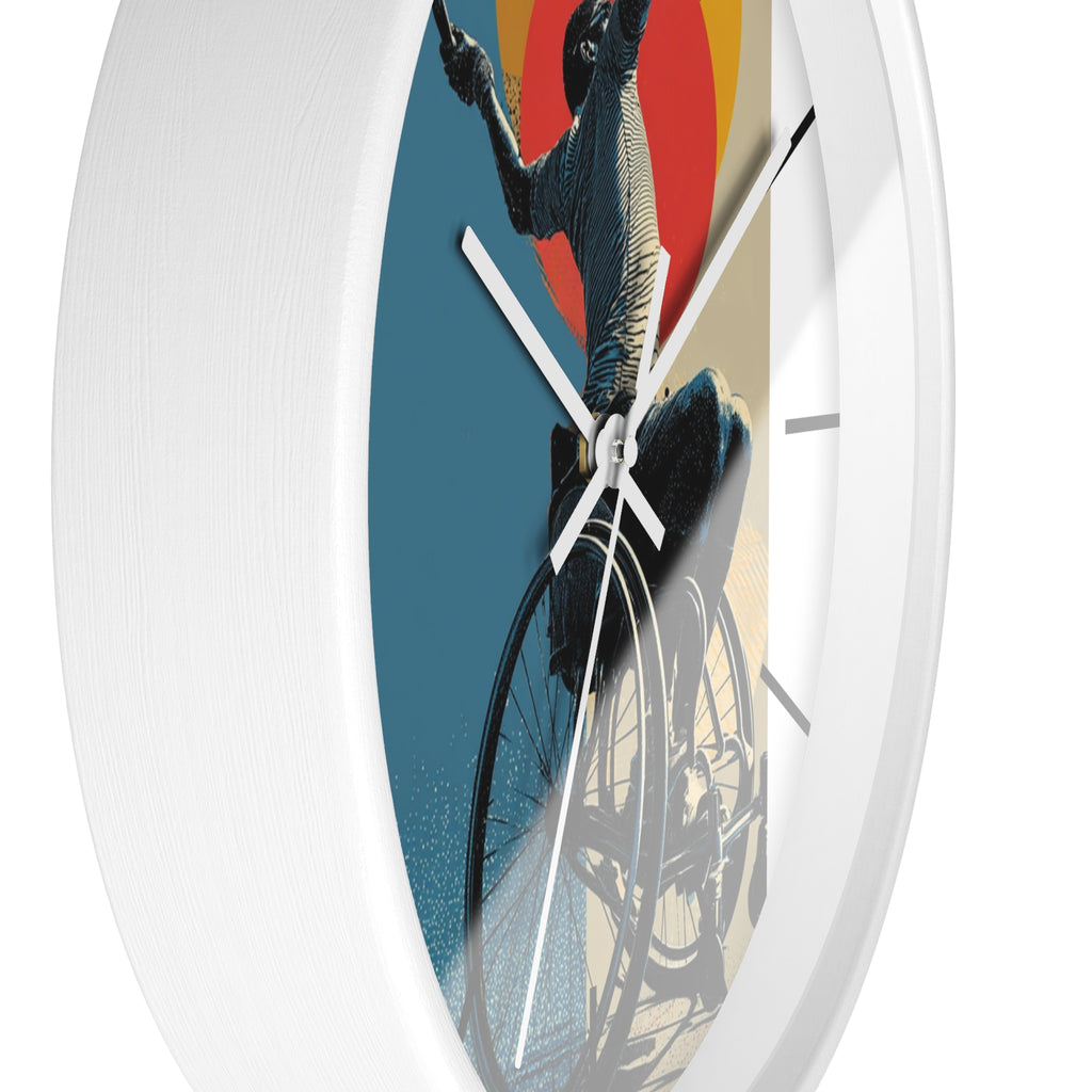 Motivational Sports Tennis Wall Clock, Inspirational Decor for Athletes, Fitness Gift, Perfect for Home Gym, Competition, or Office