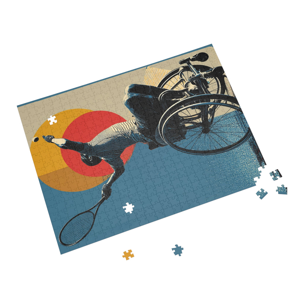 Interactive Tennis Enthusiast Puzzle,  500-1000-Piece Jigsaw, Perfect for Gifts, Family Time, Home Decor, Cycling Theme