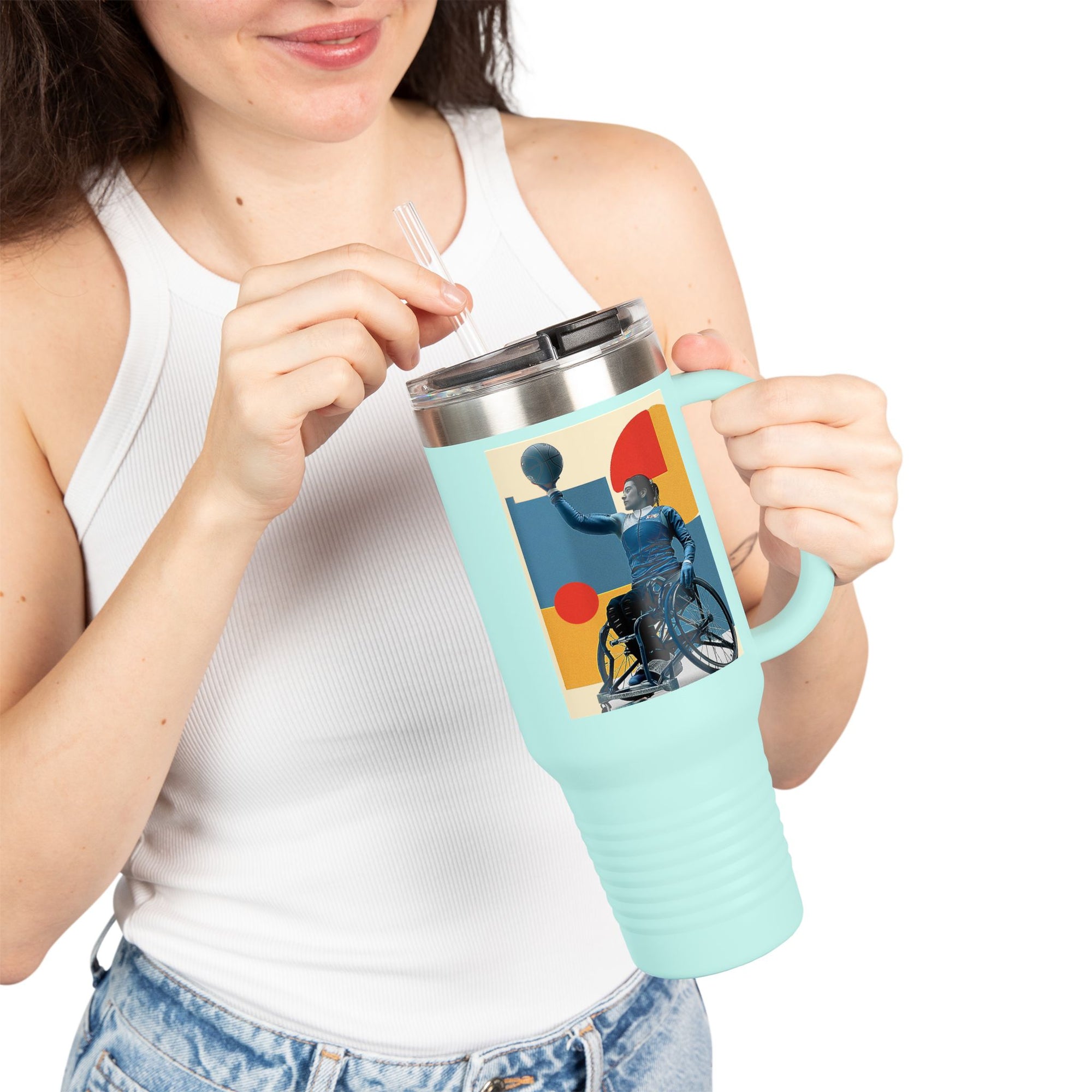 Vibrant Insulated Travel Mug, 40oz | Stylish Drinkware for Outdoor Adventures, Sports, Travel, Gifts