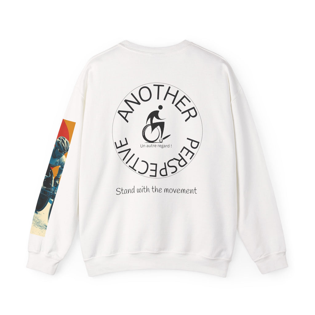 Inclusive WheelChair Course Sports Themed Sweatshirt for Empowerment, Unisex Heavy Blend Crewneck, Inspirational Gift for Activists