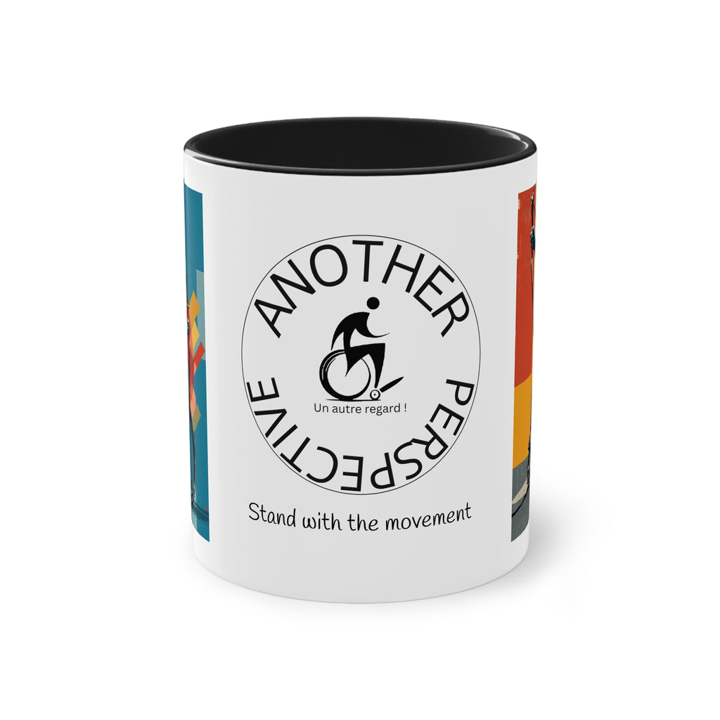 Dynamic Two-Tone Coffee Mug Archery,  Ideal Gift for Athletes, Motivational Morning Caffeine Boost, Sports Lover Cup
