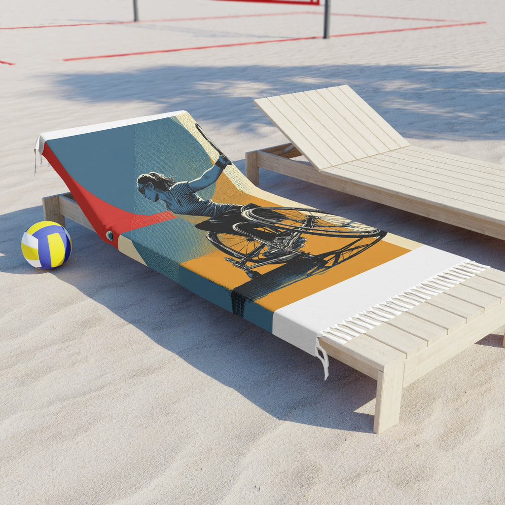 Boho Beach Towel - Vibrant Tennis Design for Beach Days, Summer Fun, Gym Workout, Poolside Lounging, Outdoor Adventures