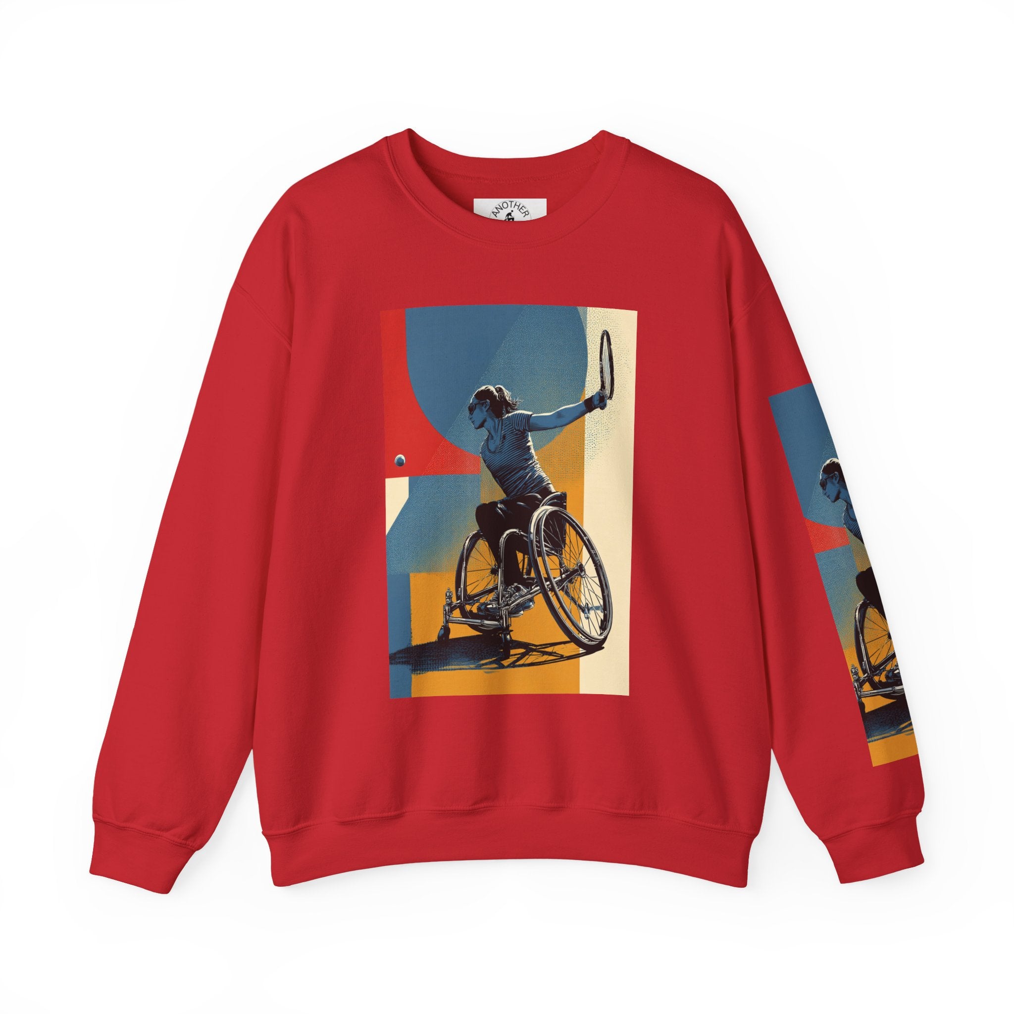 Inclusive WheelChair Course Sports Themed Sweatshirt for Empowerment, Unisex Heavy Blend Crewneck, Inspirational Gift for Activists